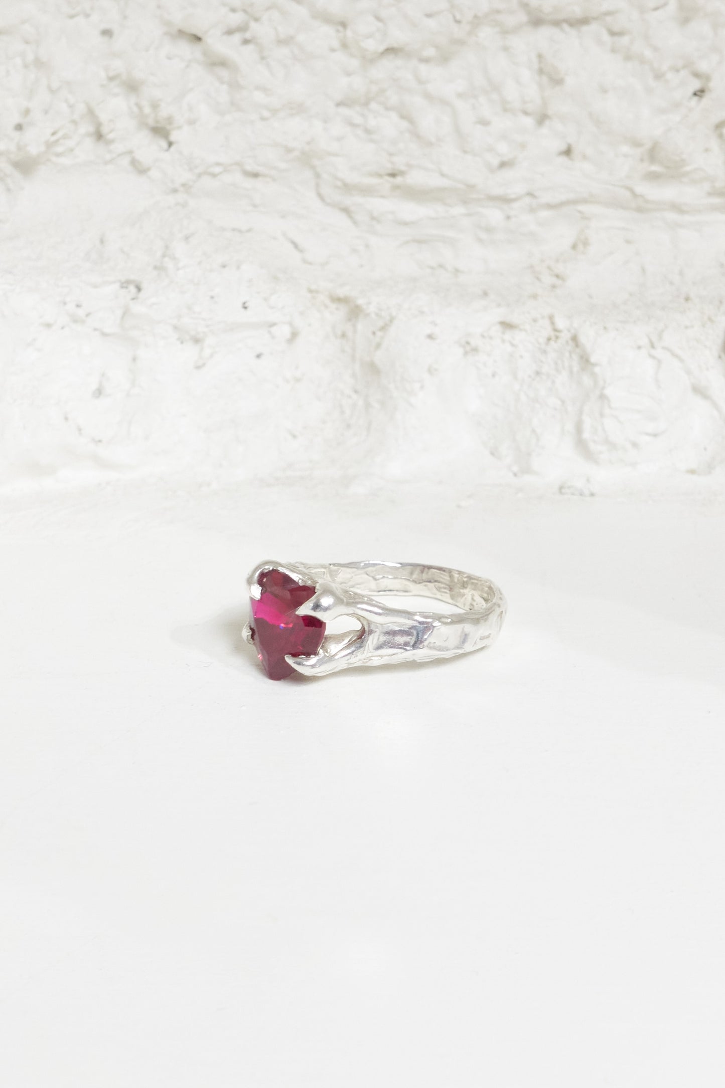 Outcast heart claw ring