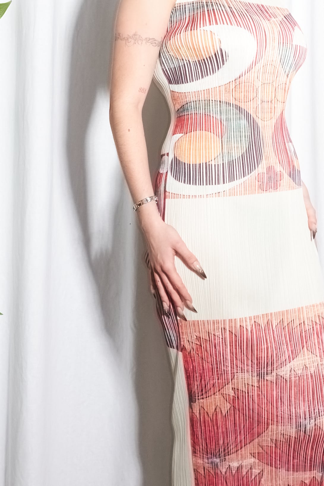 Issey Miyake Pleats Please printed dress
