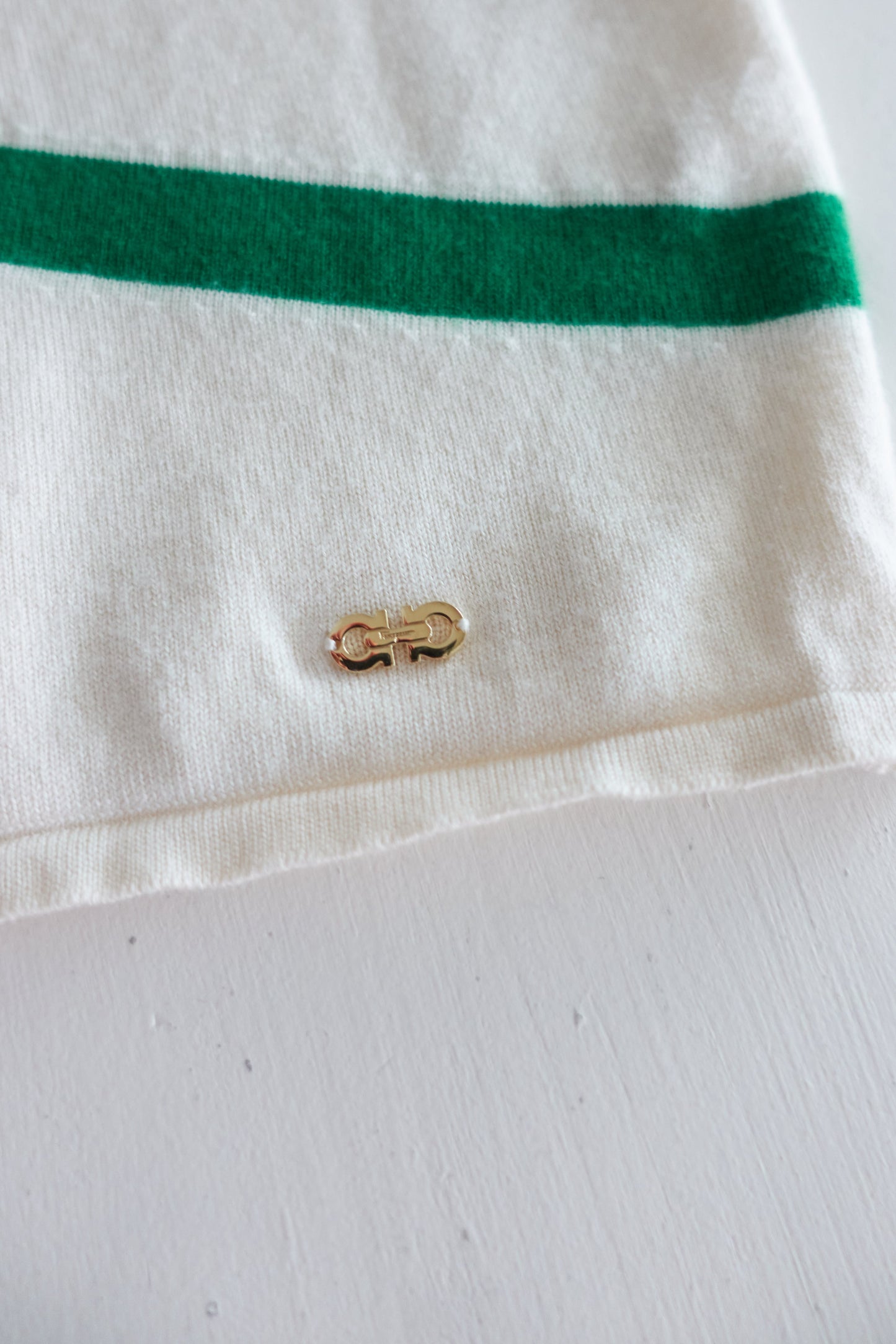 Salvatore Ferragamo striped sleeveless knit top