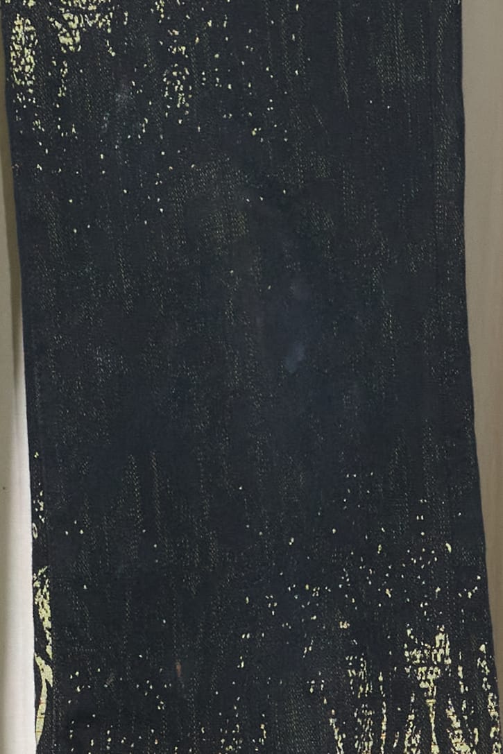 Issey Miyake A.POC inside psychedelic stretch denim trouesrs