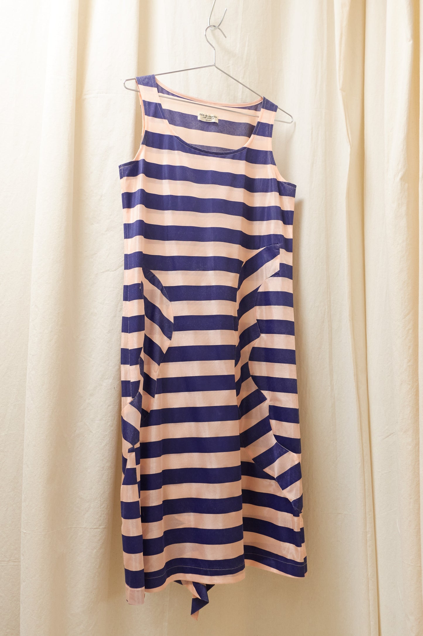 Comme des Garcons Robe de Chambre striped dress 1995 pink and blue