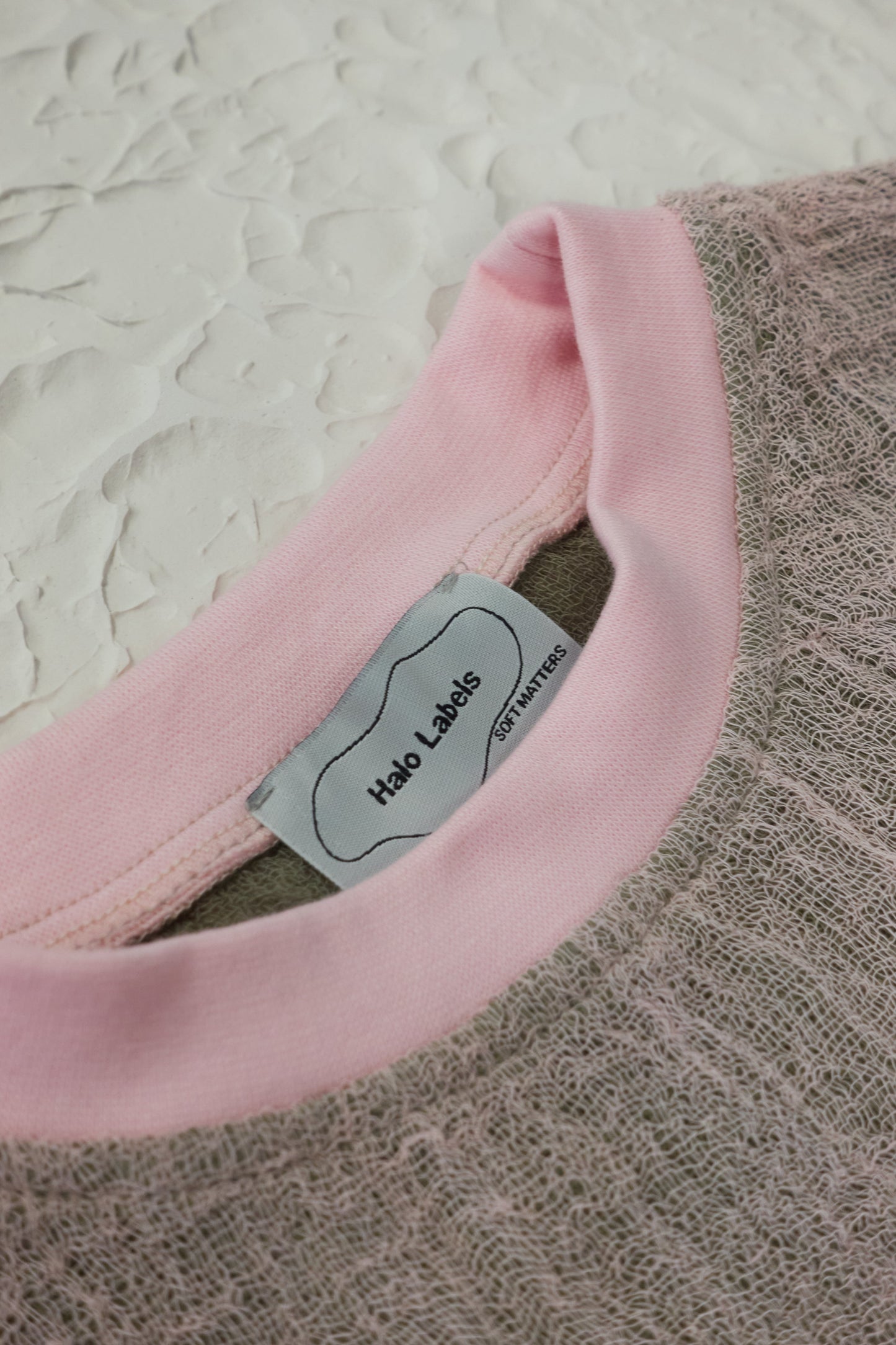 Halo Labels gauze t-shirt - rose