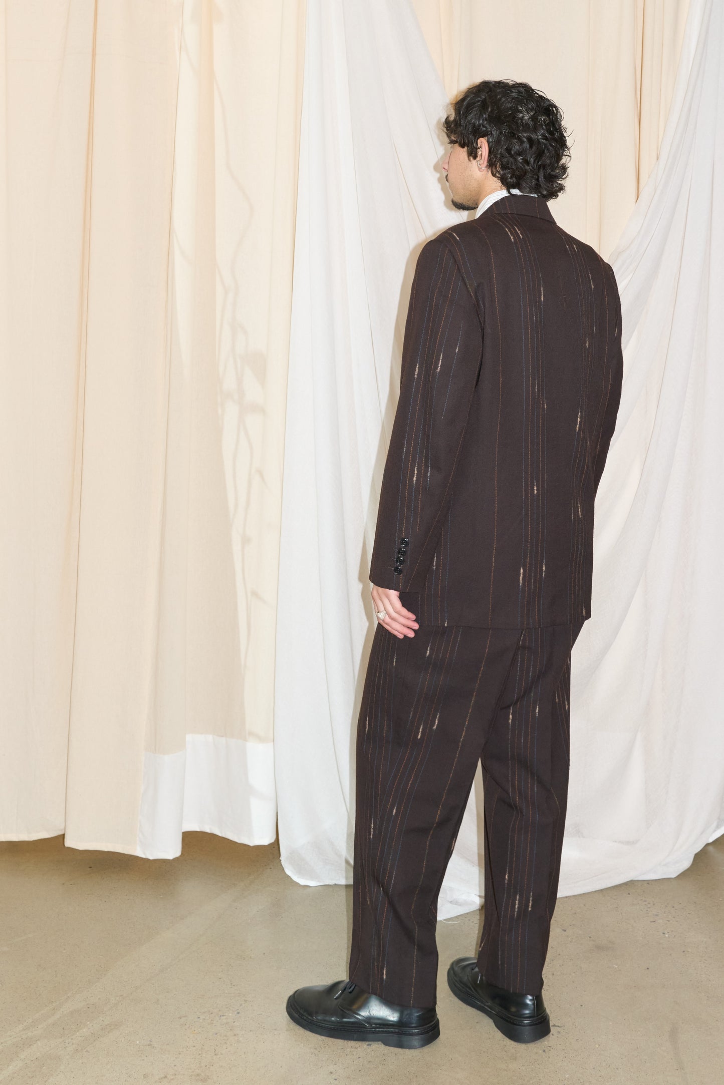 Monsieur Nicole double breasted brown suit