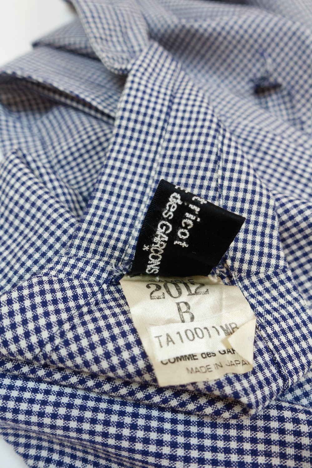 Tricot Comme des Garçons distorted asymmetrical gingham dress