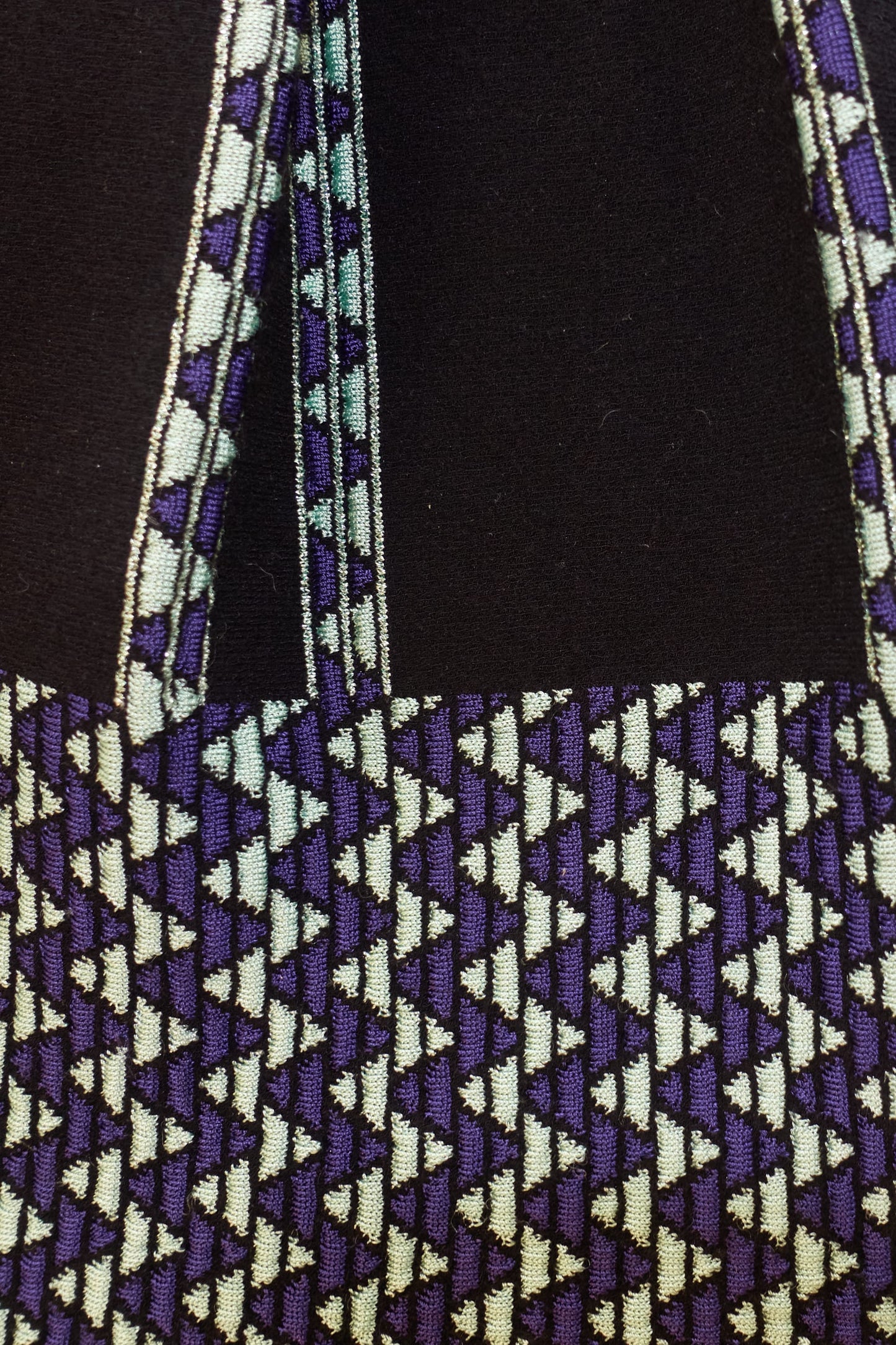 'M' Missoni stretch knit flared zig zag skirt