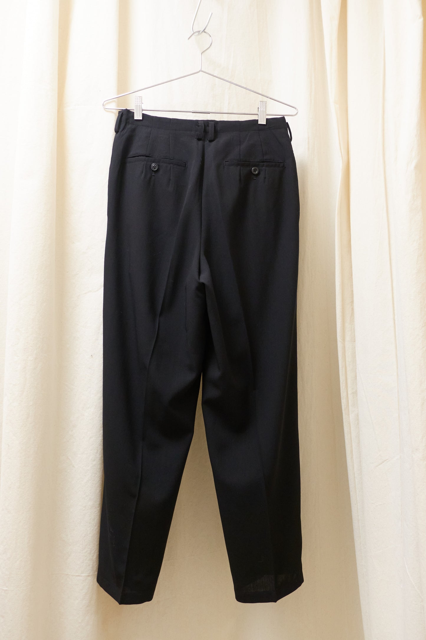 Y's Yohji Yamamoto black pleated trousers