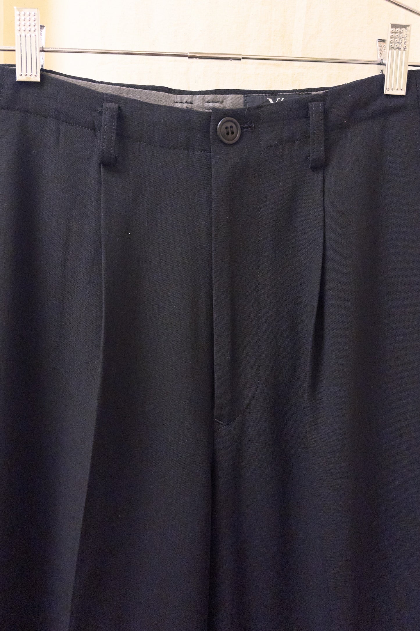 Y's Yohji Yamamoto black pleated trousers
