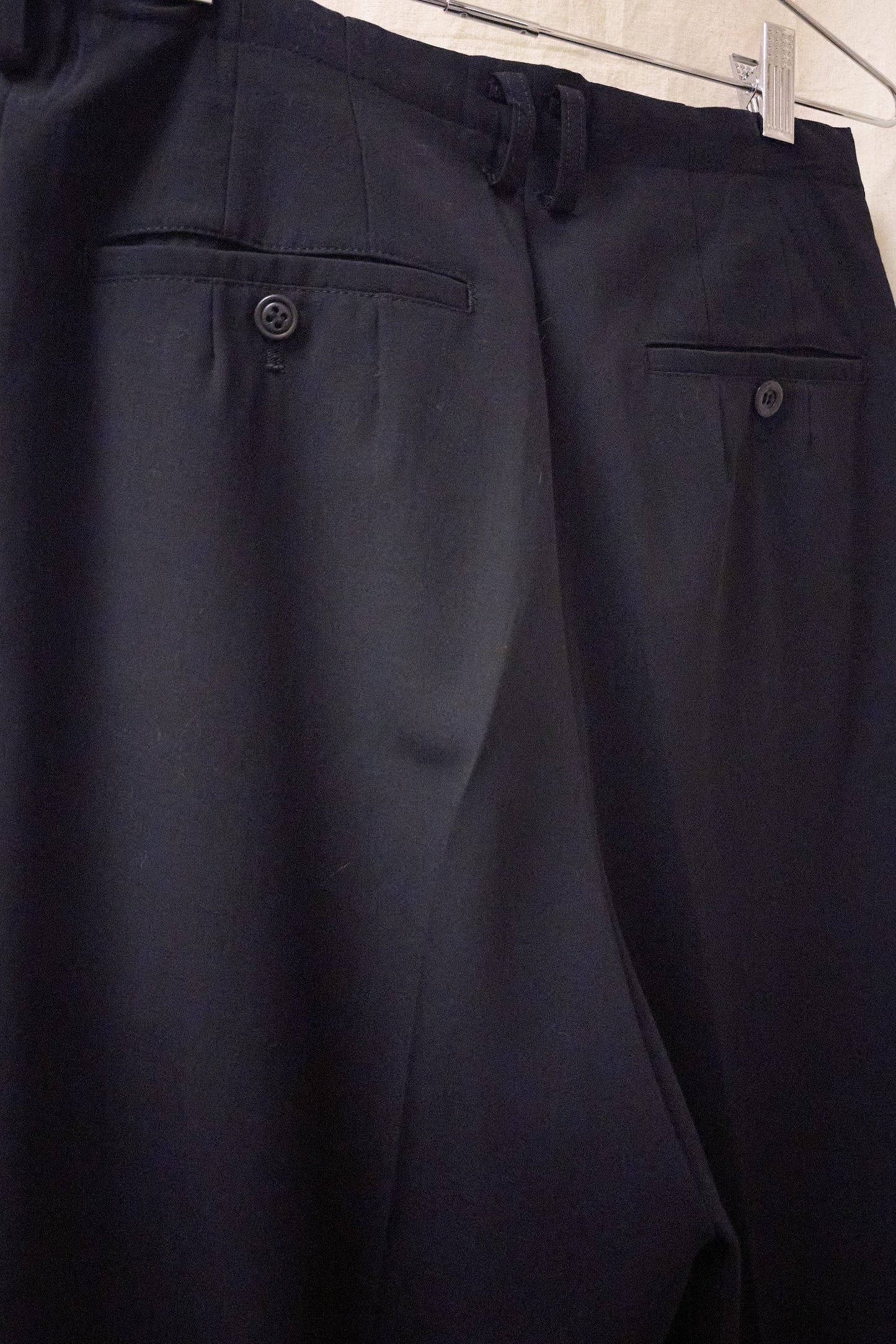Y's Yohji Yamamoto black pleated trousers