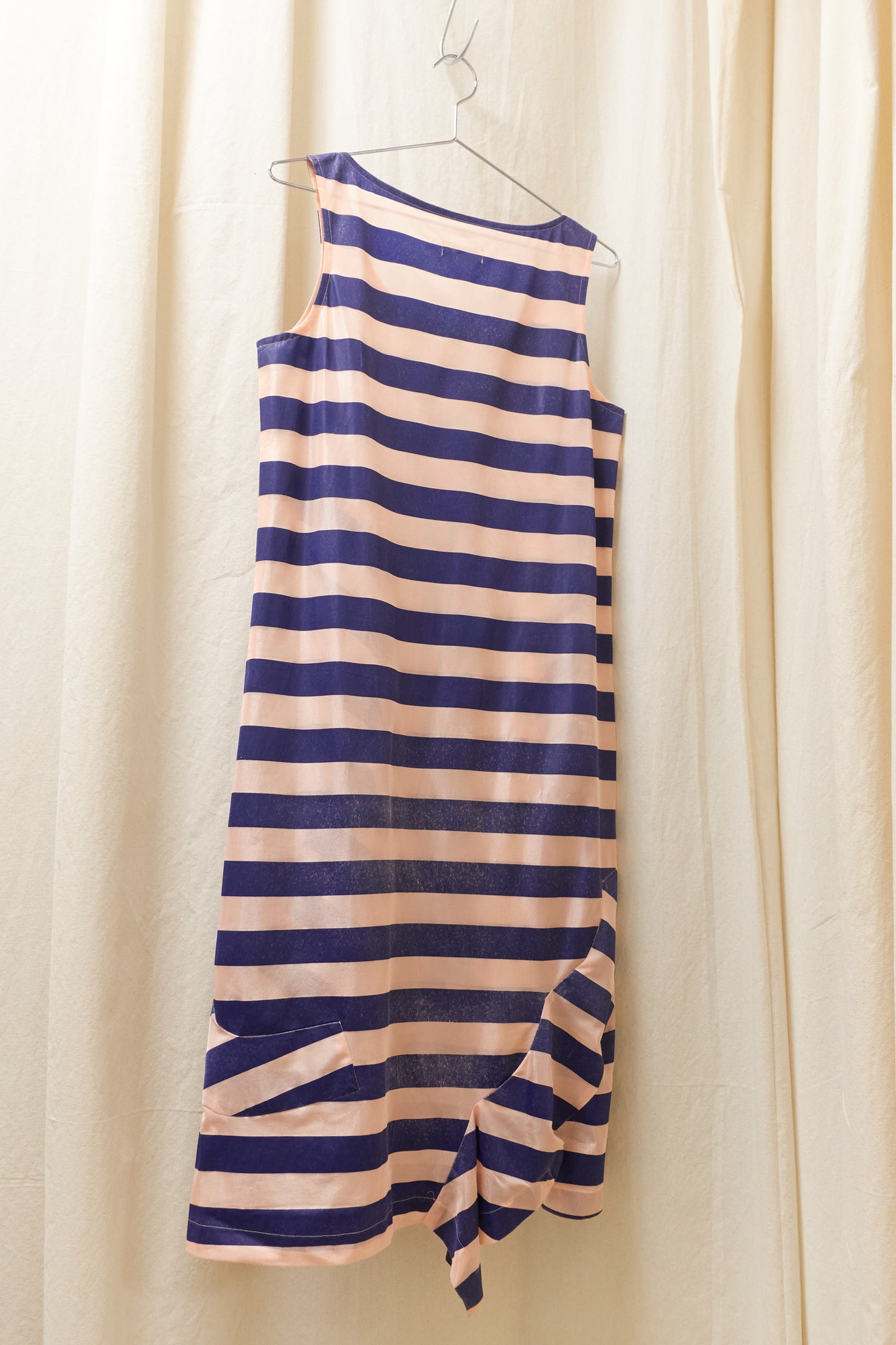 Comme des Garcons Robe de Chambre striped dress 1995 pink and blue