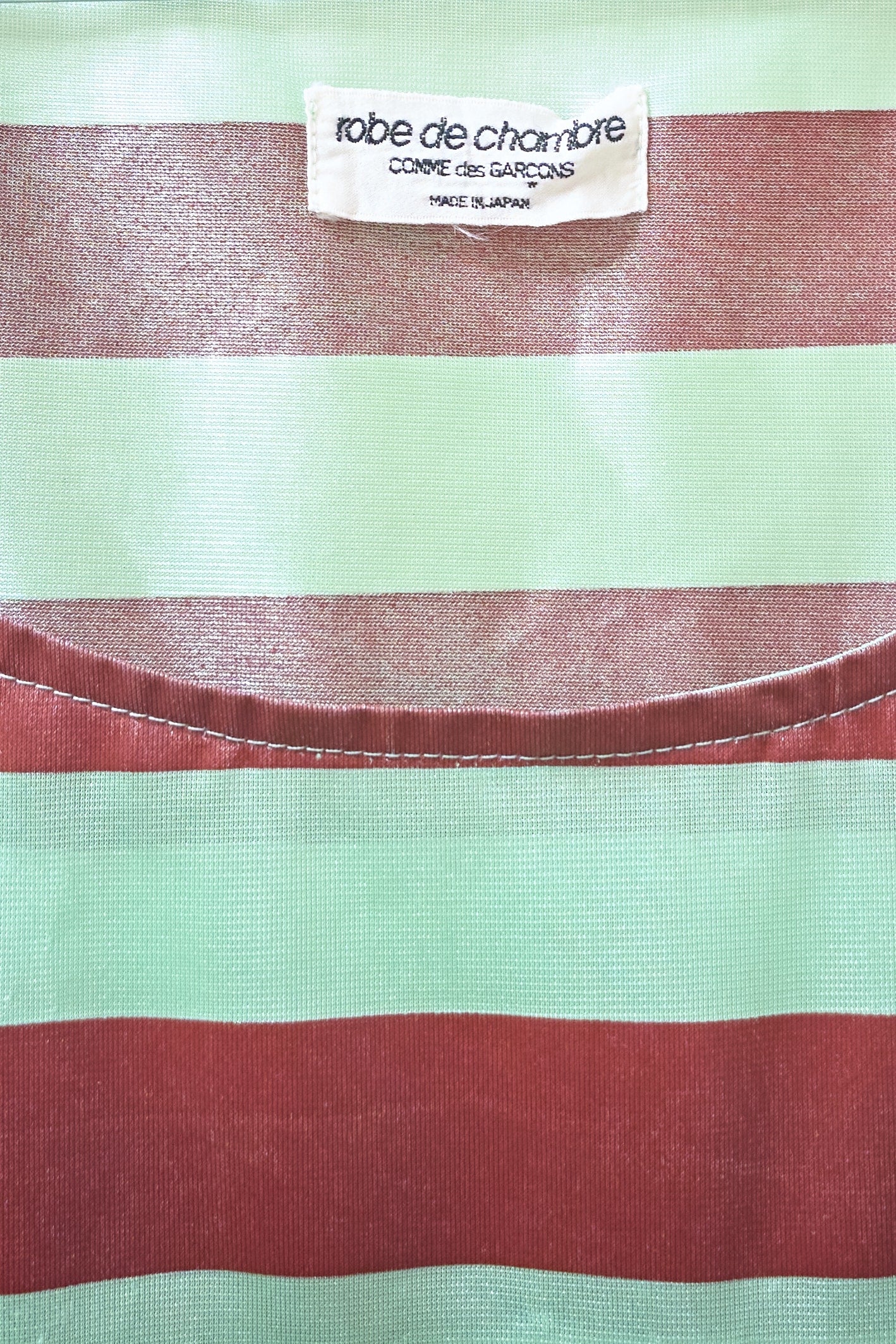 Comme des Garcons Robe de Chambre striped dress 1995 green and burgundy