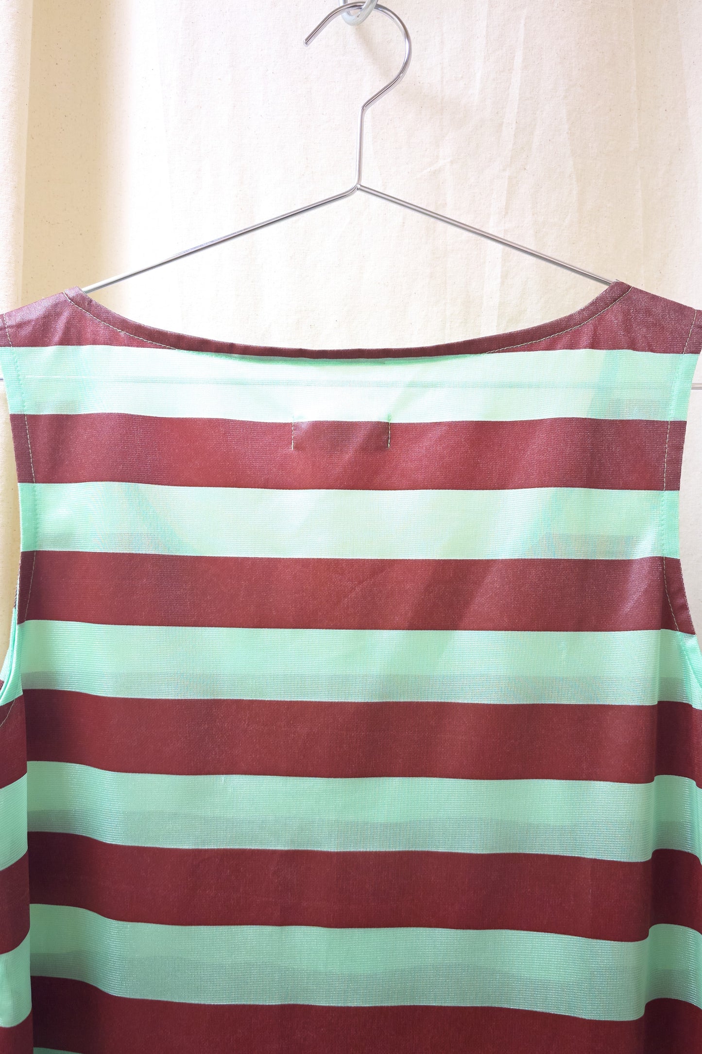Comme des Garcons Robe de Chambre striped dress 1995 green and burgundy