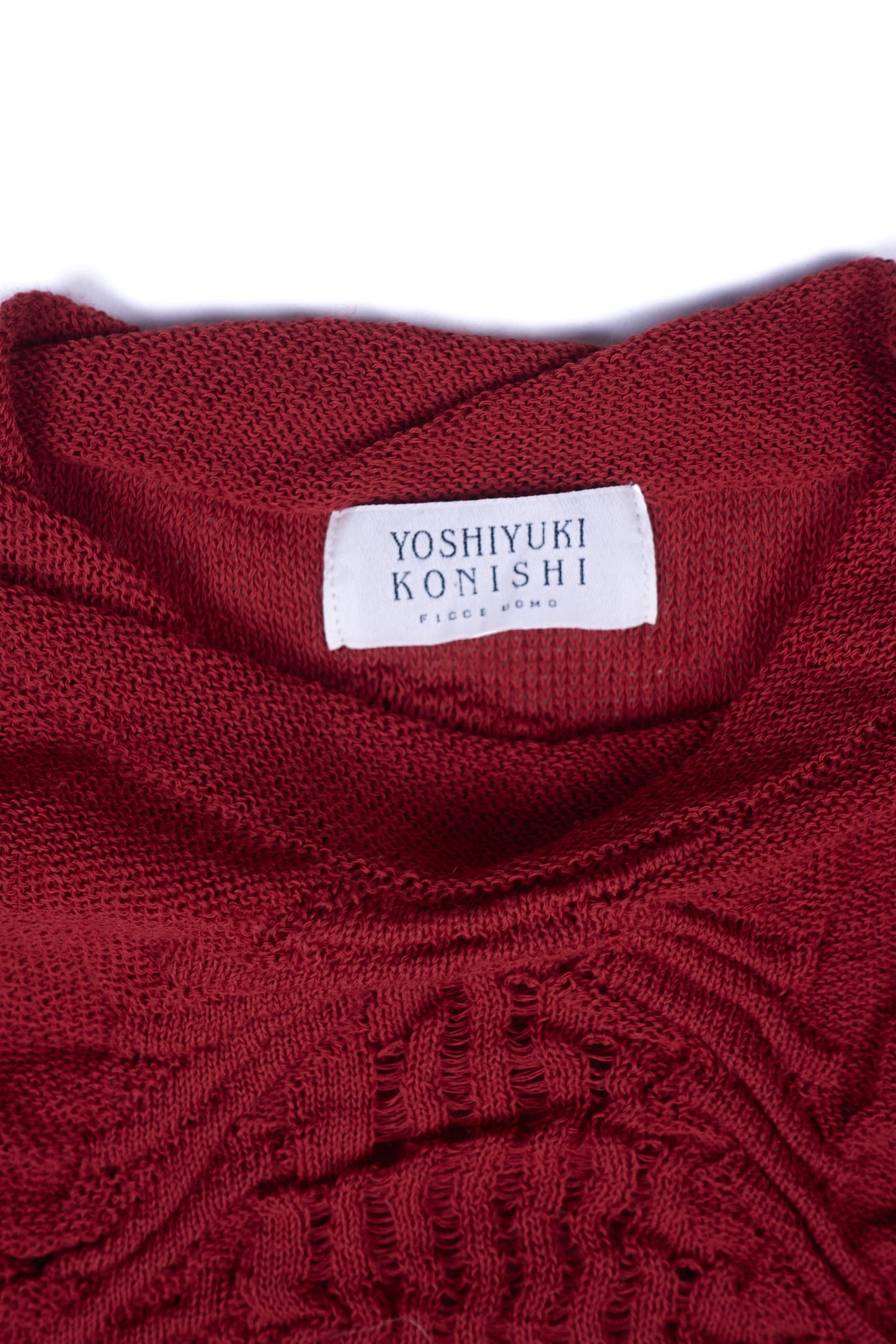 yoshiki konishi ficce uomo wavy distorted jumper