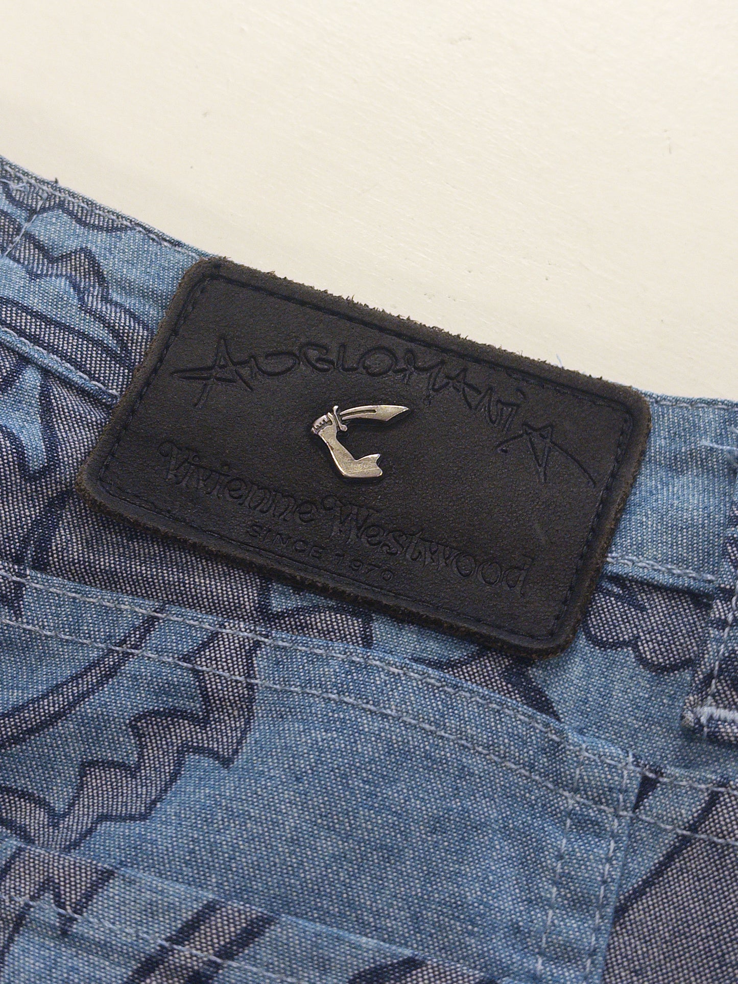 Vivienne Westwood Anglomania denim damask trousers