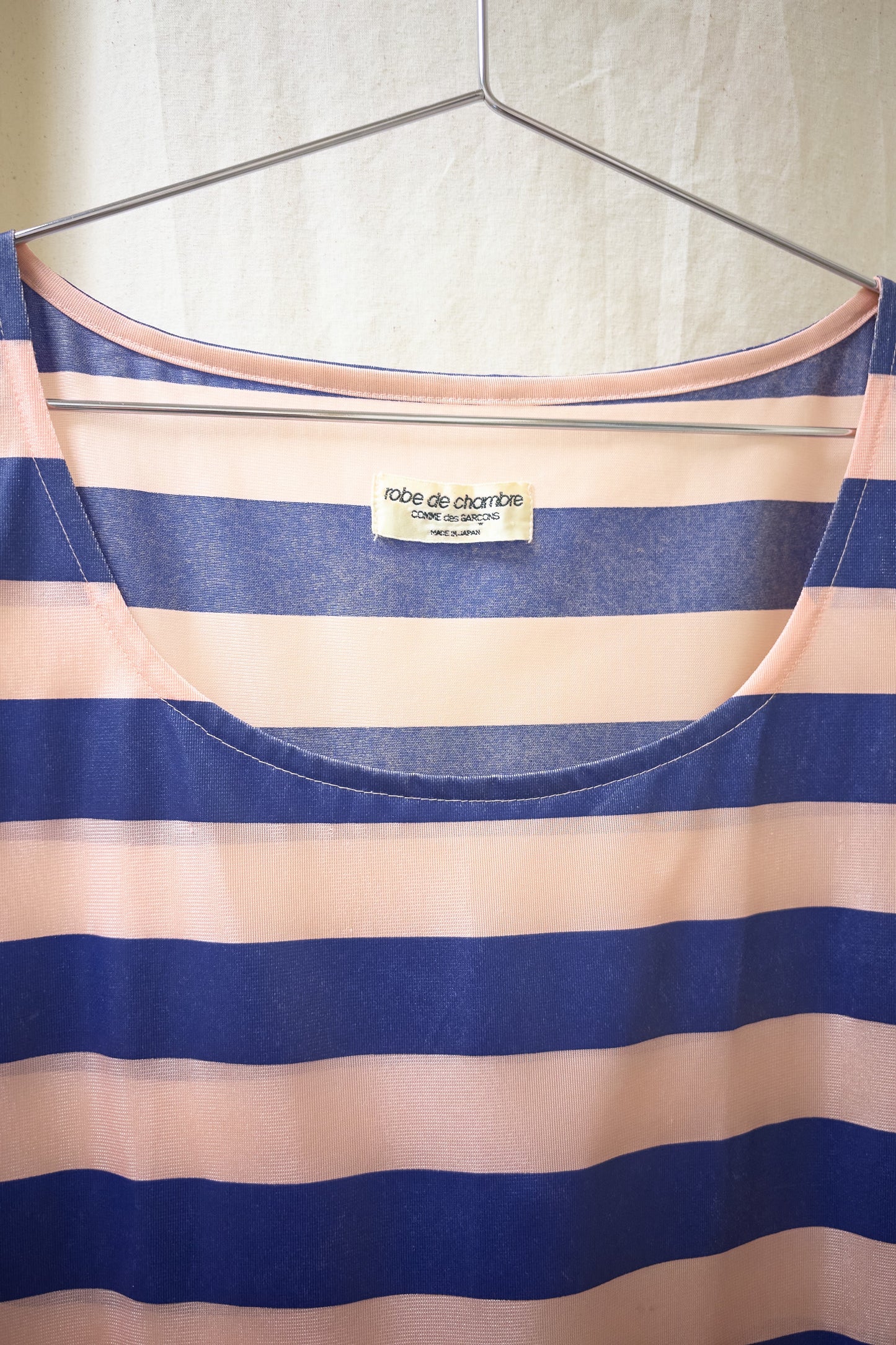Comme des Garcons Robe de Chambre striped dress 1995 pink and blue