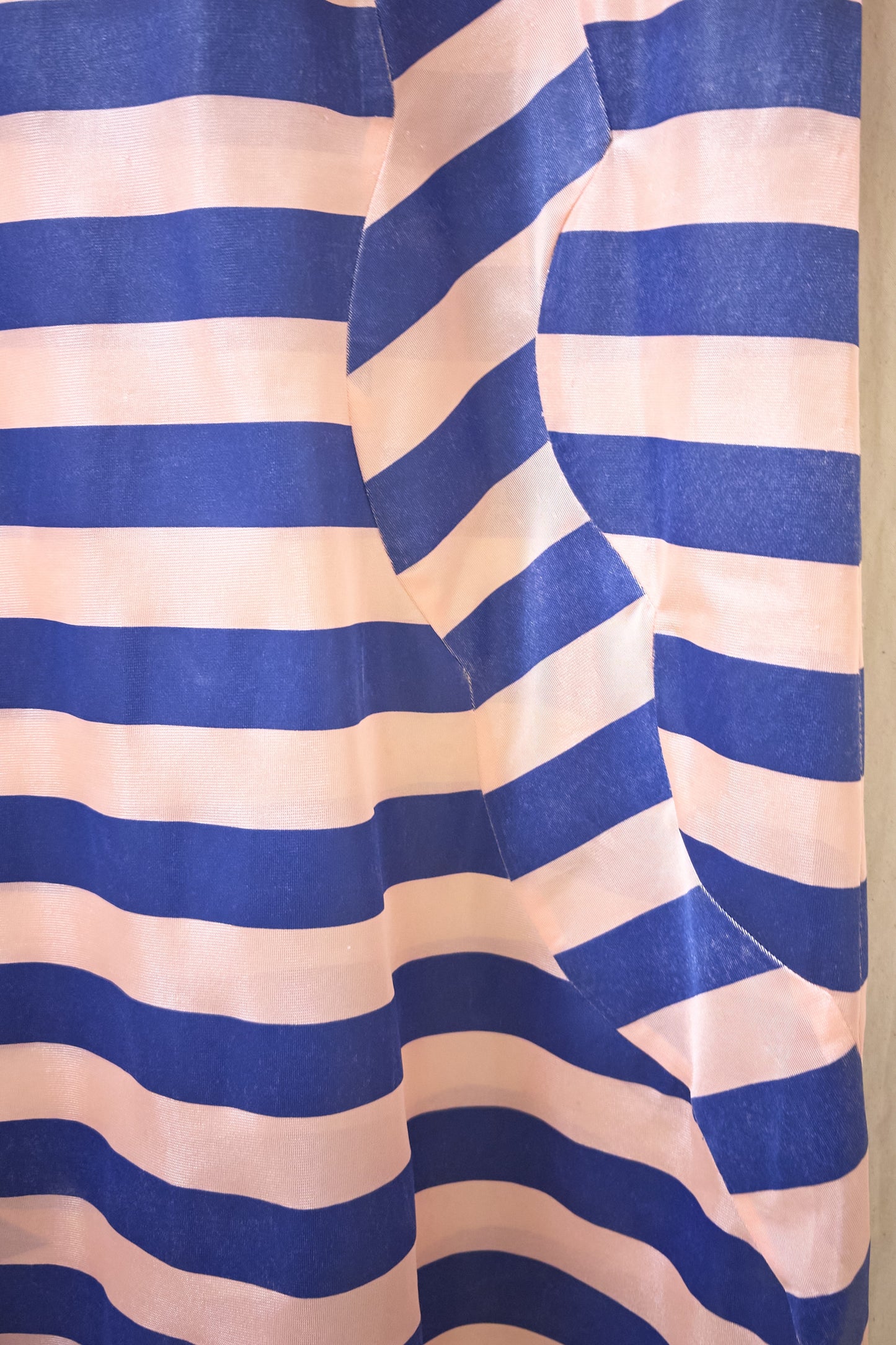 Comme des Garcons Robe de Chambre striped dress 1995 pink and blue