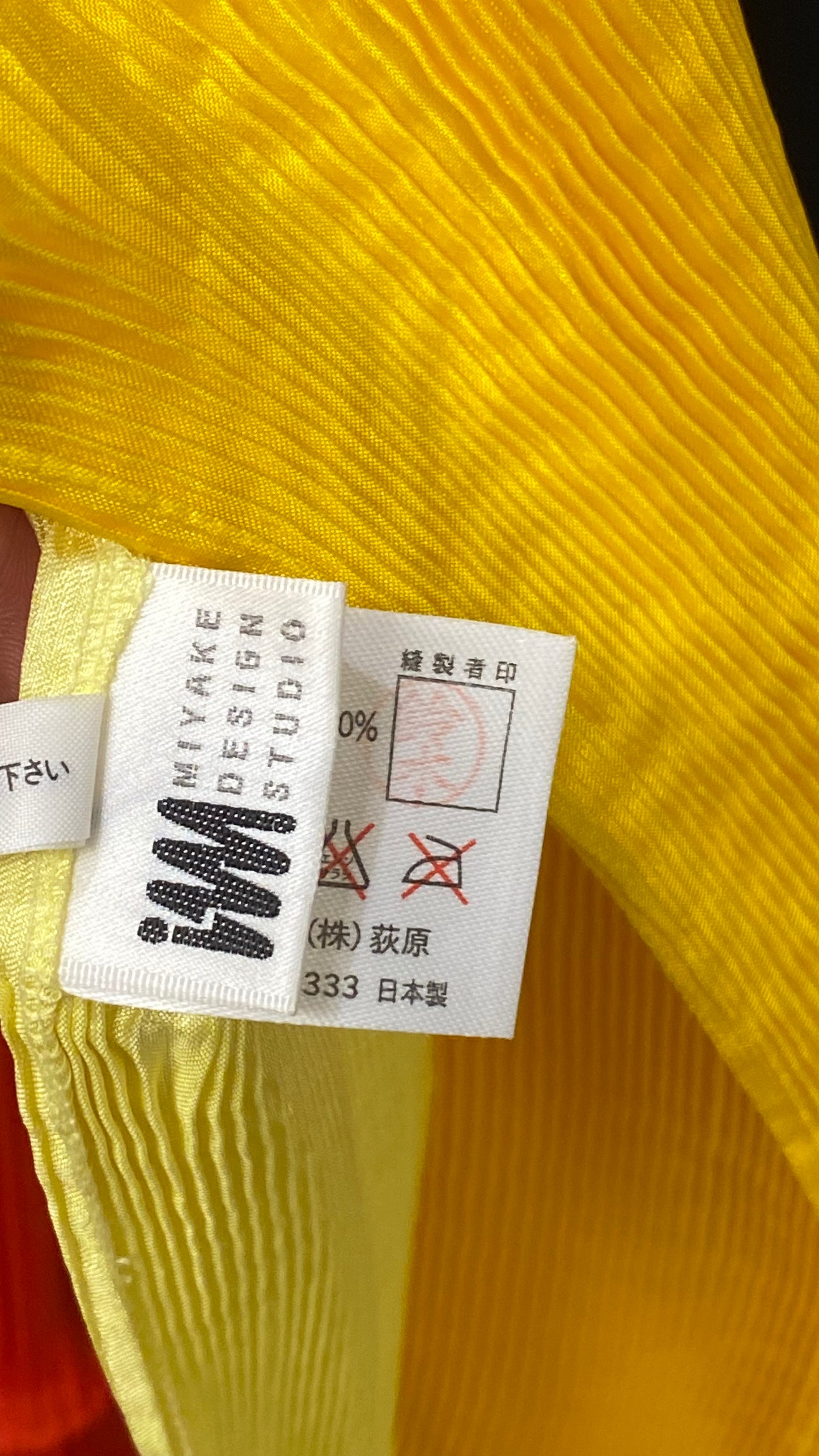 Issey Miyake IM pleated daffodil apron dress