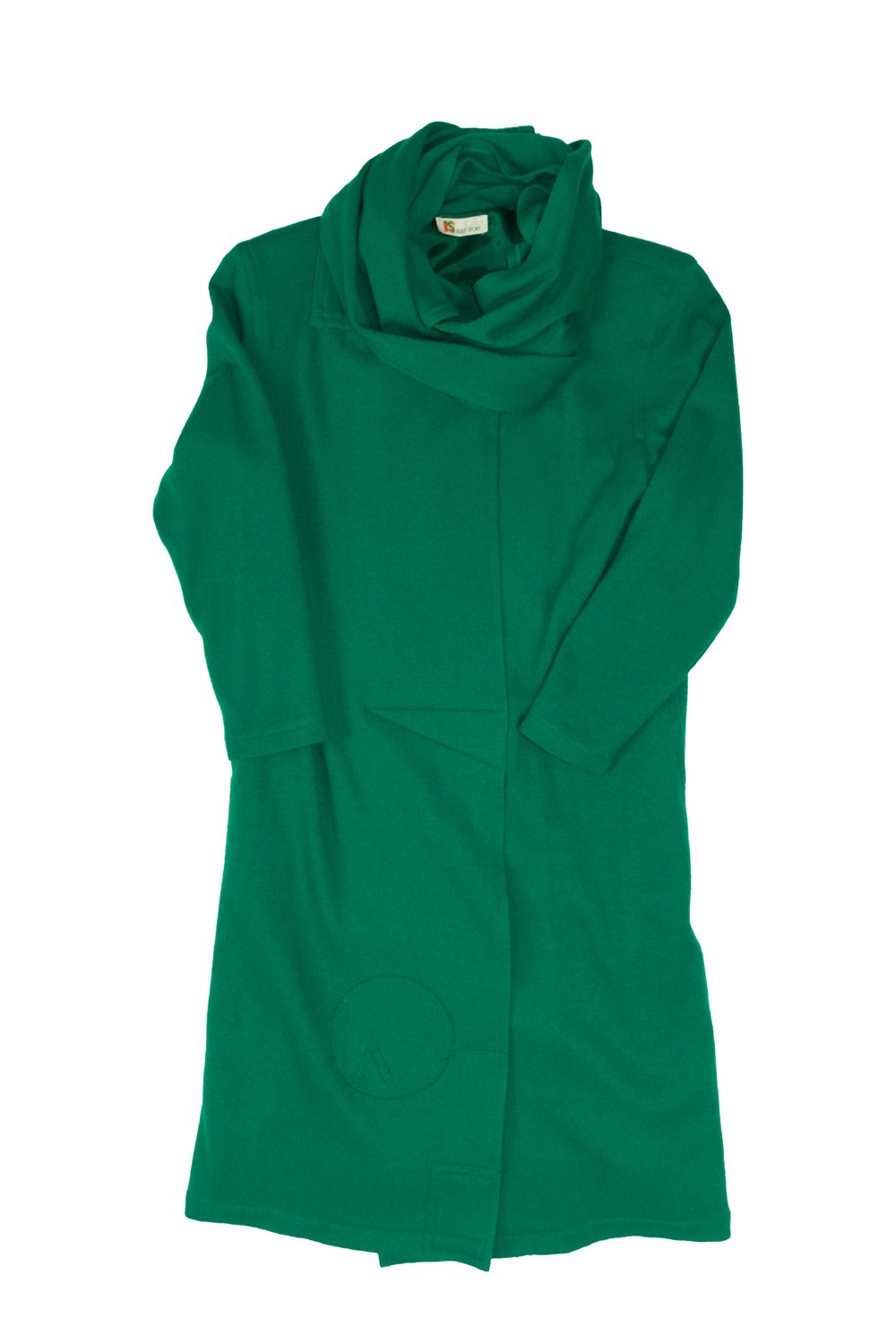 Issey Sport c.1970-80s wool dress with built in scarf & repairs by Mineral Tufts
