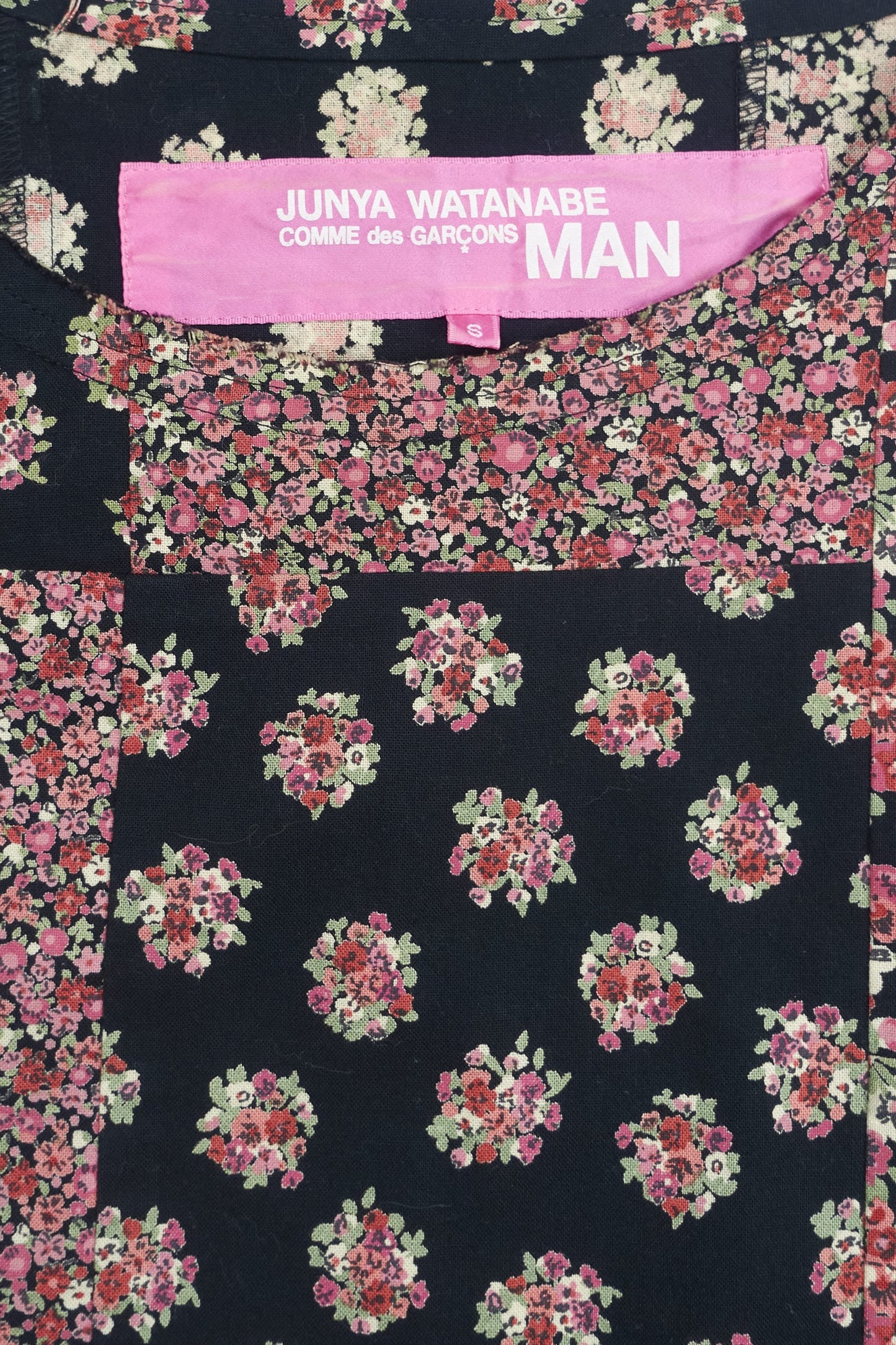 Junya Watanabe man 2002 patchwork floral sleeveless top