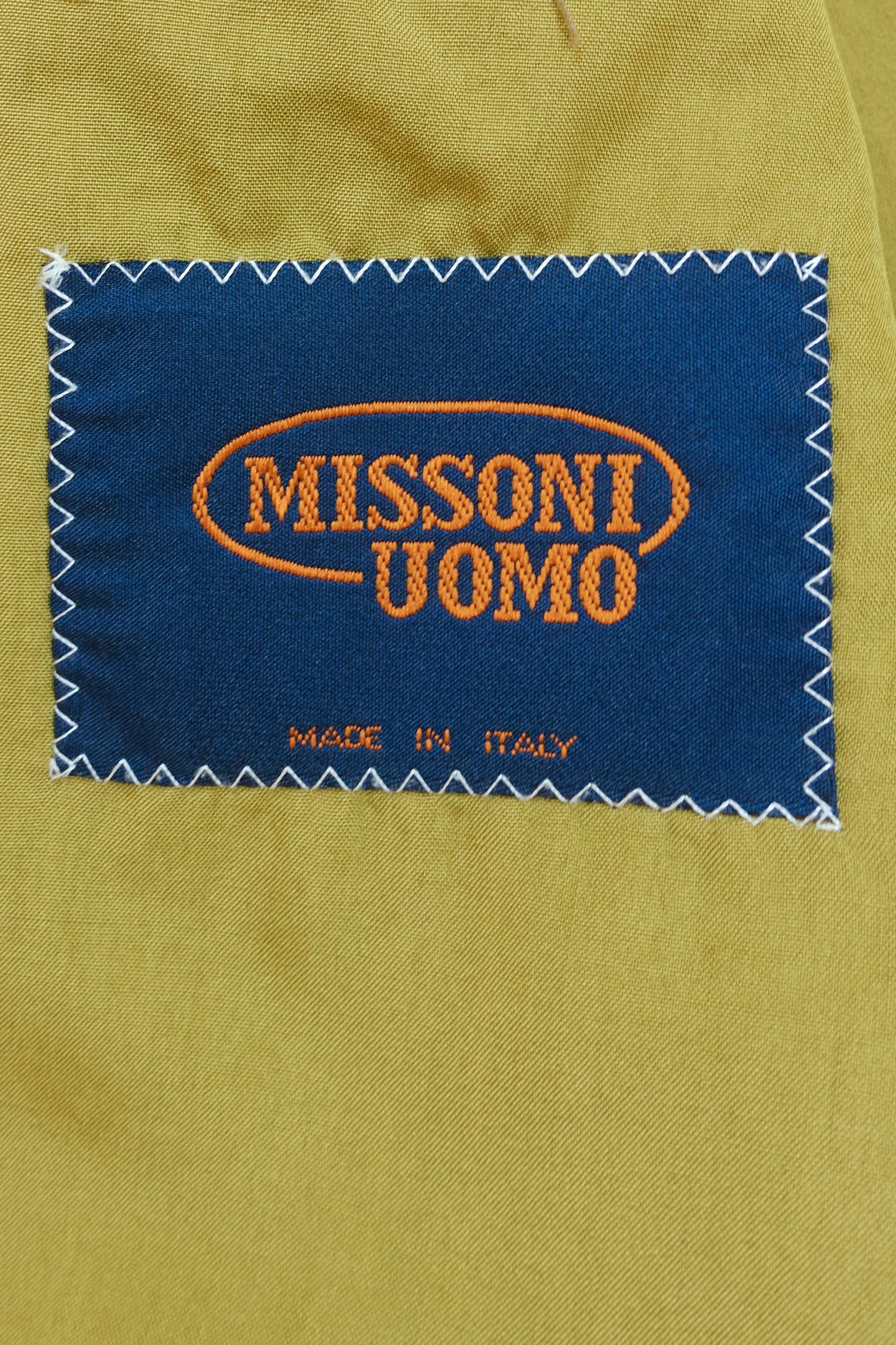 Missoni Uomo Mustard 2 button silk blazer