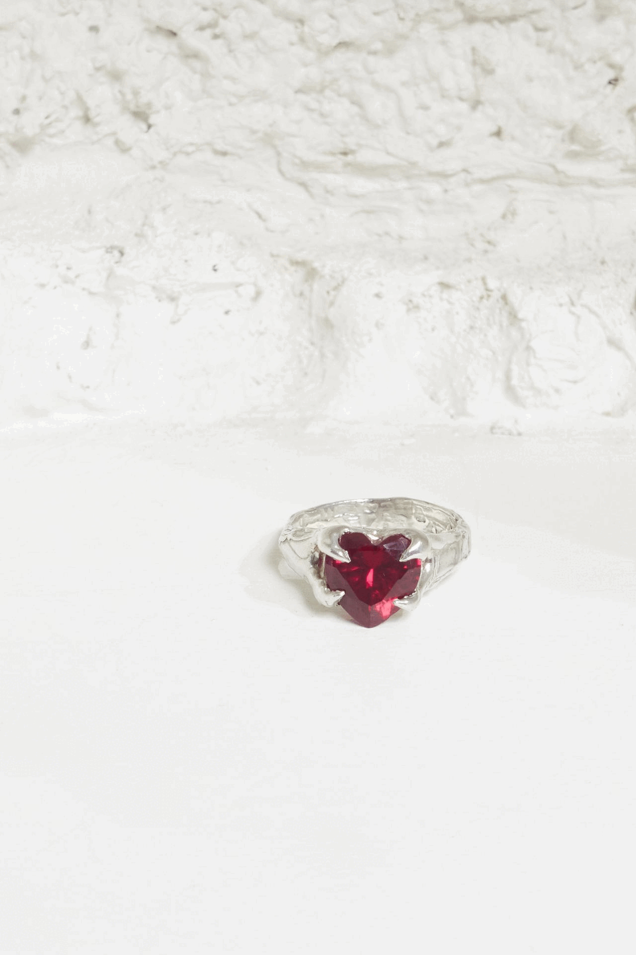 Outcast heart claw ring