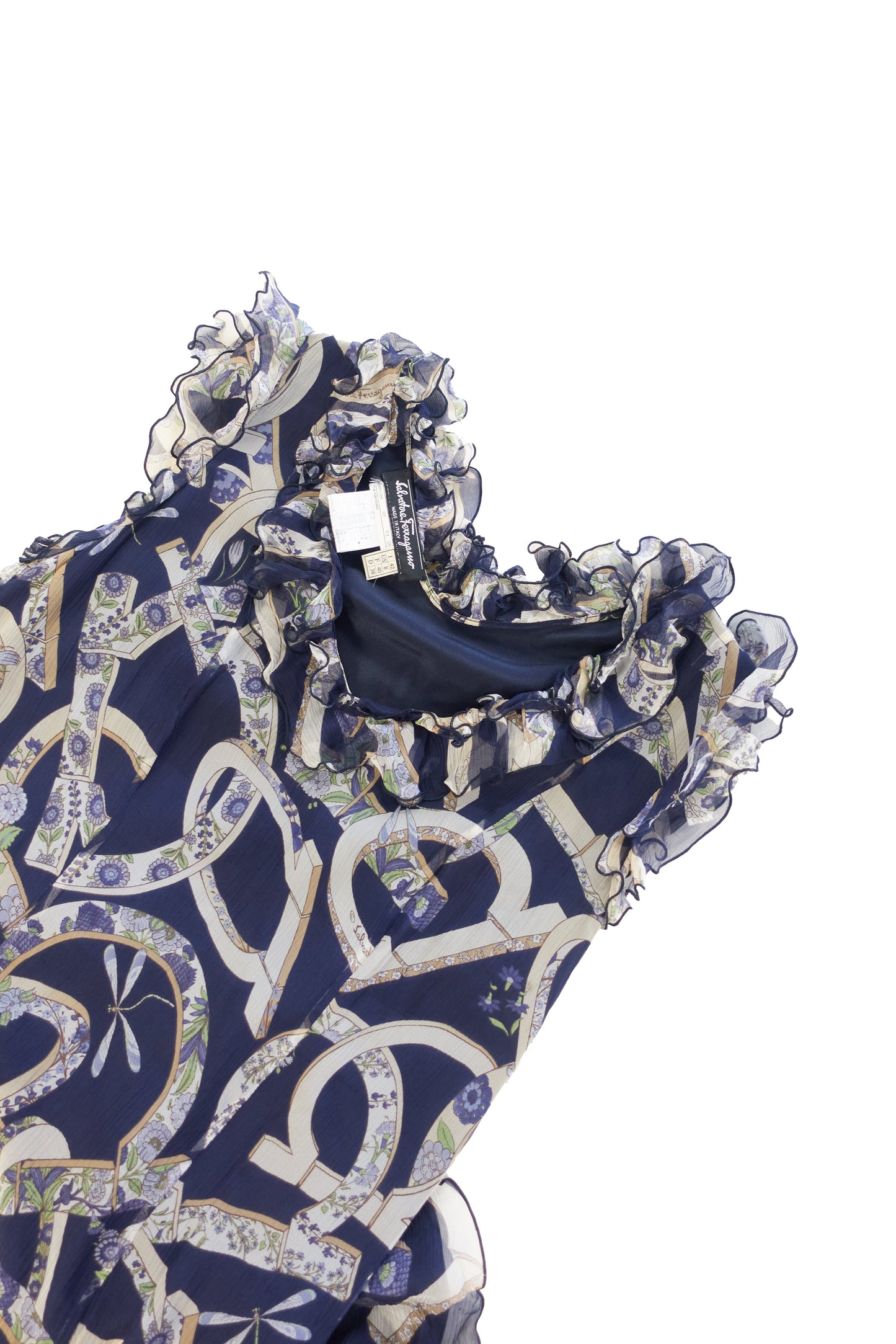 Salvatore Ferragamo floral gancini scarf dress