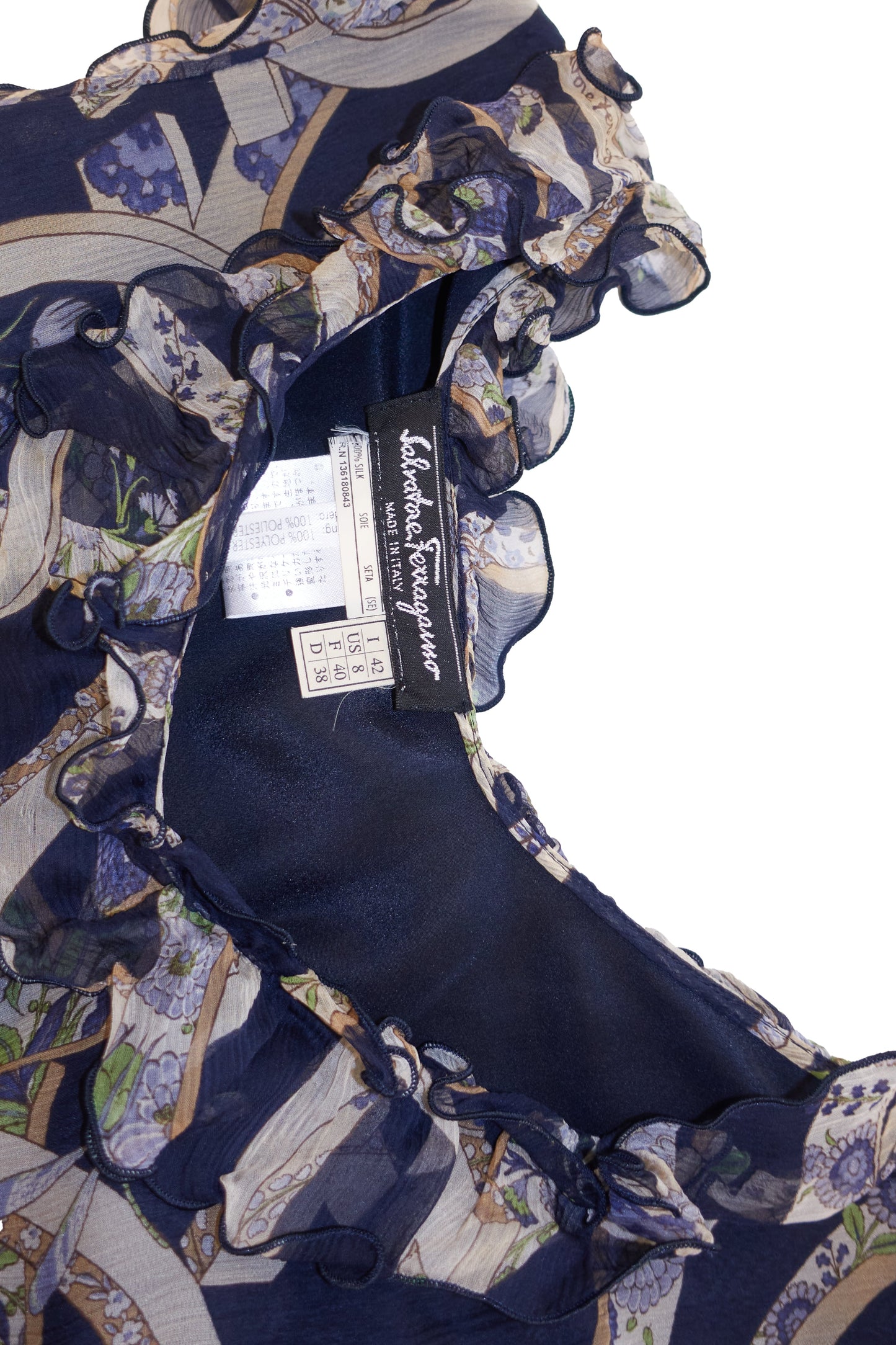 Salvatore Ferragamo floral gancini scarf dress