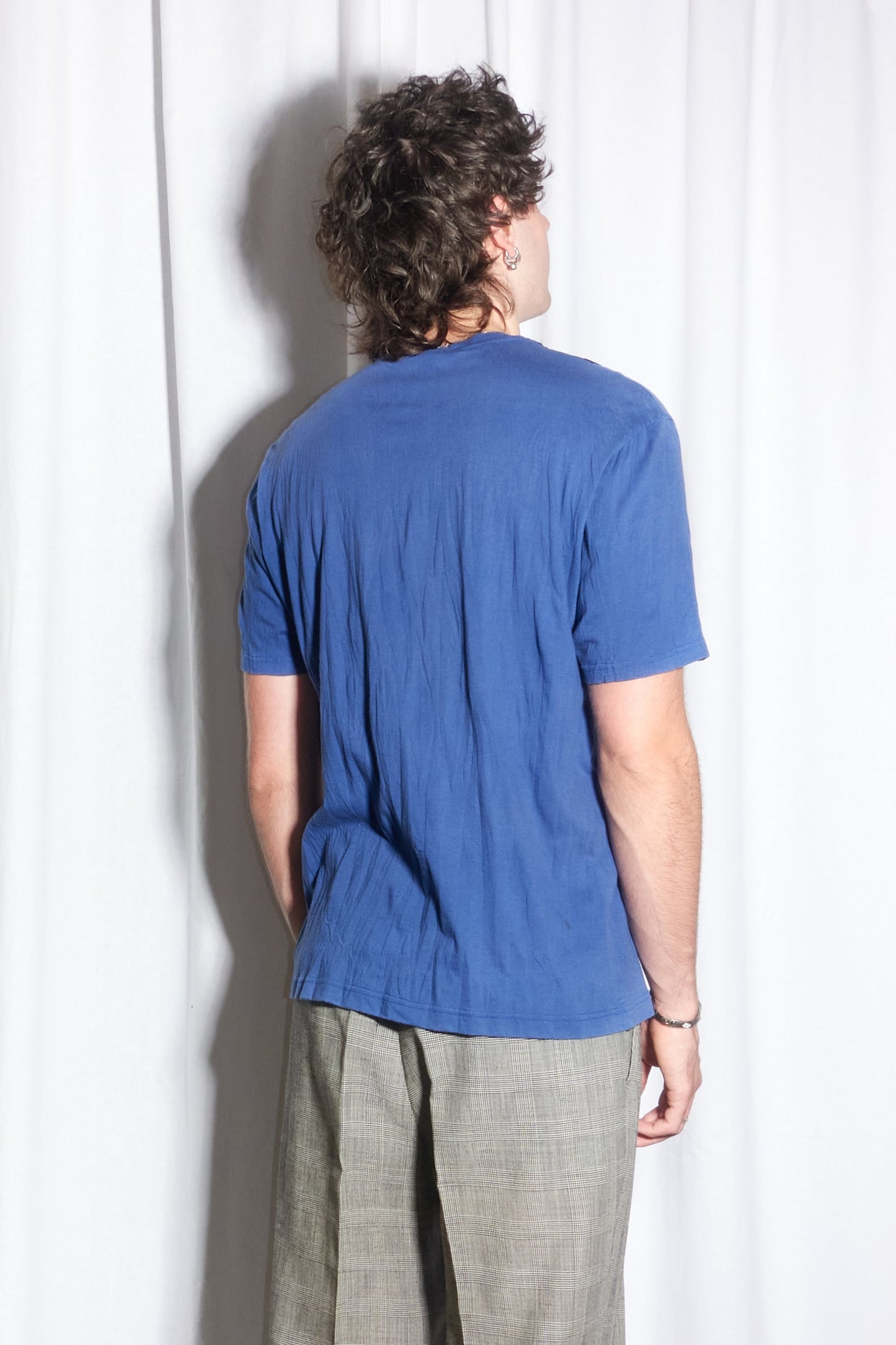 Issey Miyake Men patchwork crinkle t-shirt