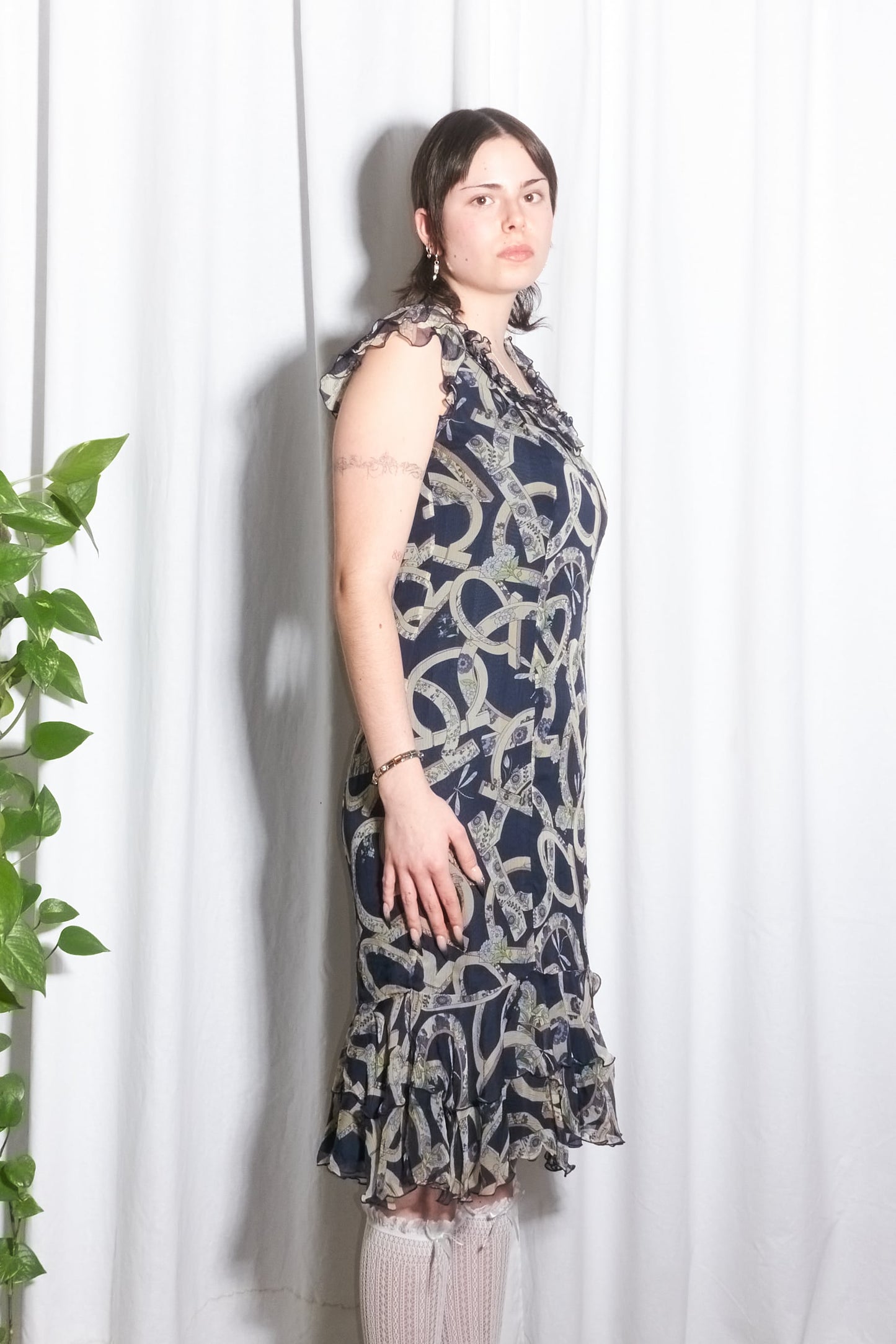 Salvatore Ferragamo floral gancini scarf dress