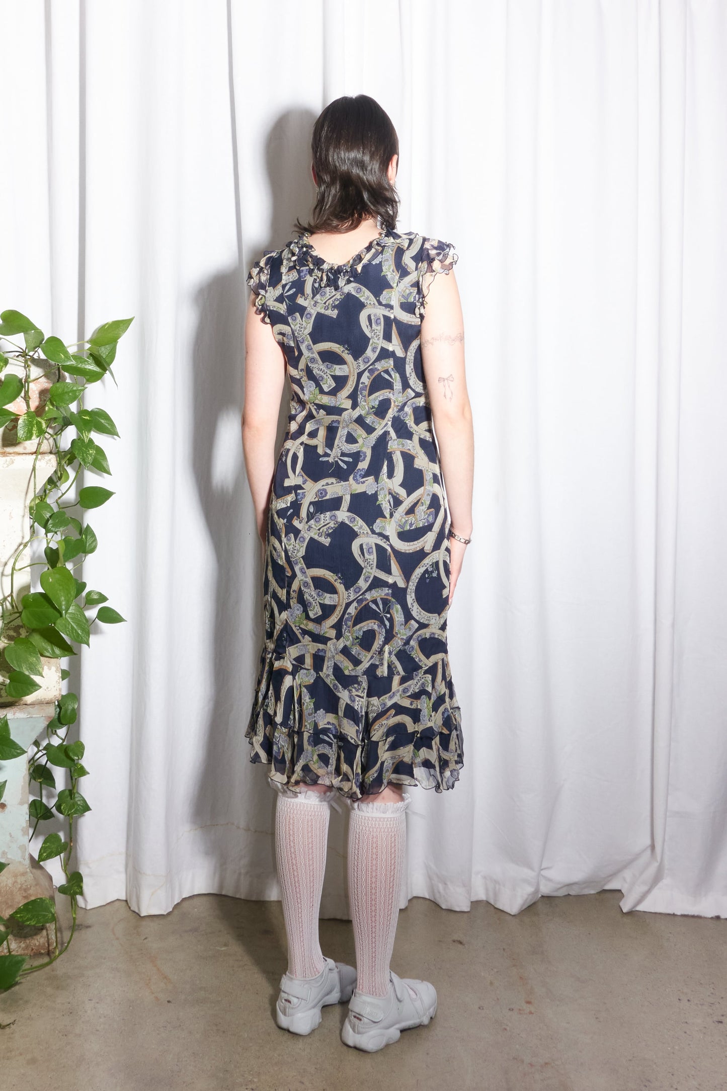 Salvatore Ferragamo floral gancini scarf dress
