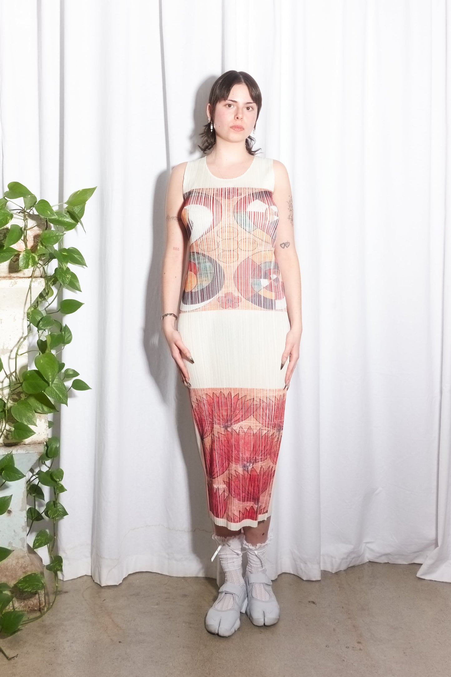 Issey Miyake Pleats Please printed dress