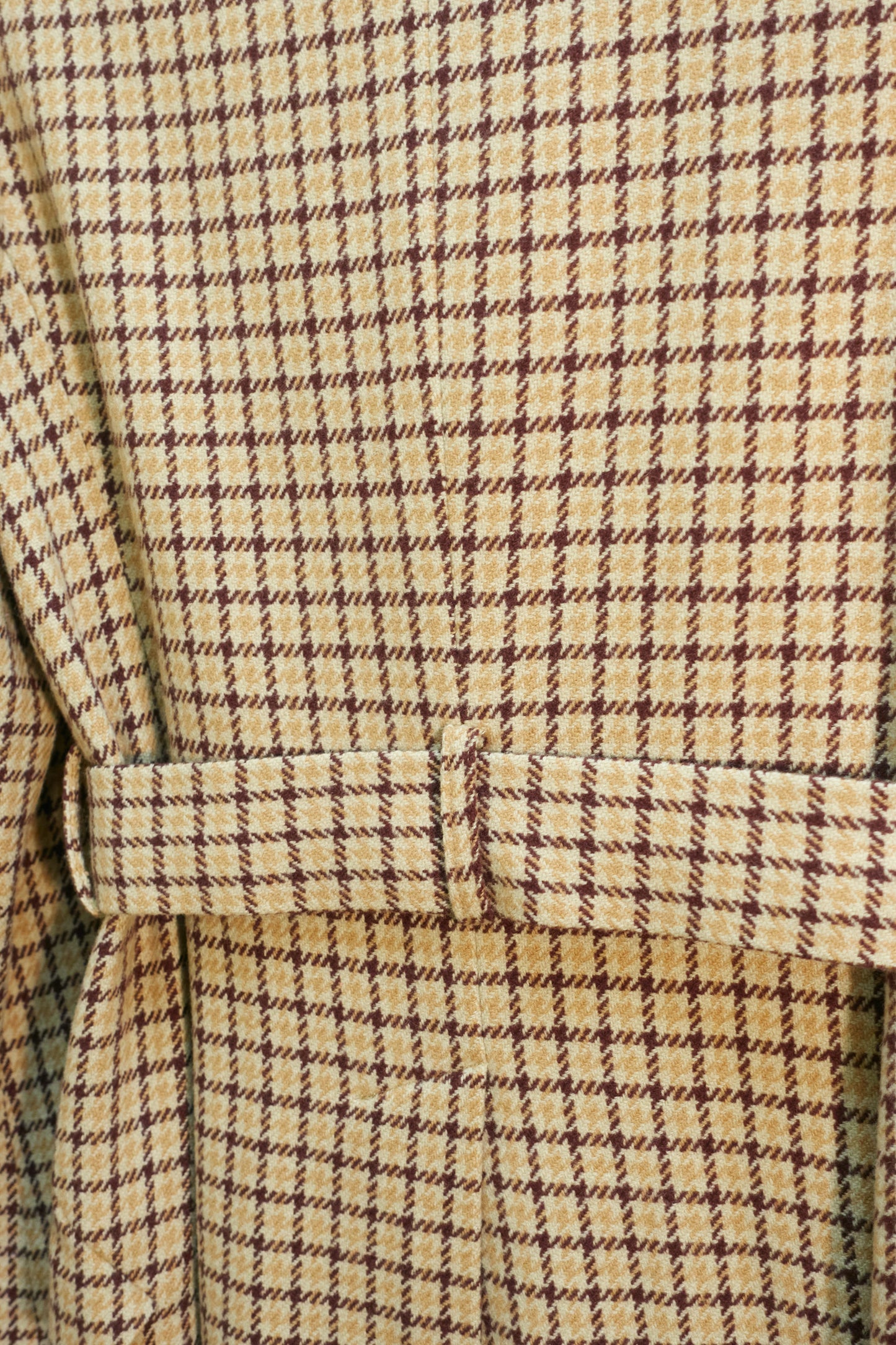 Zucca plaid wool belted coat