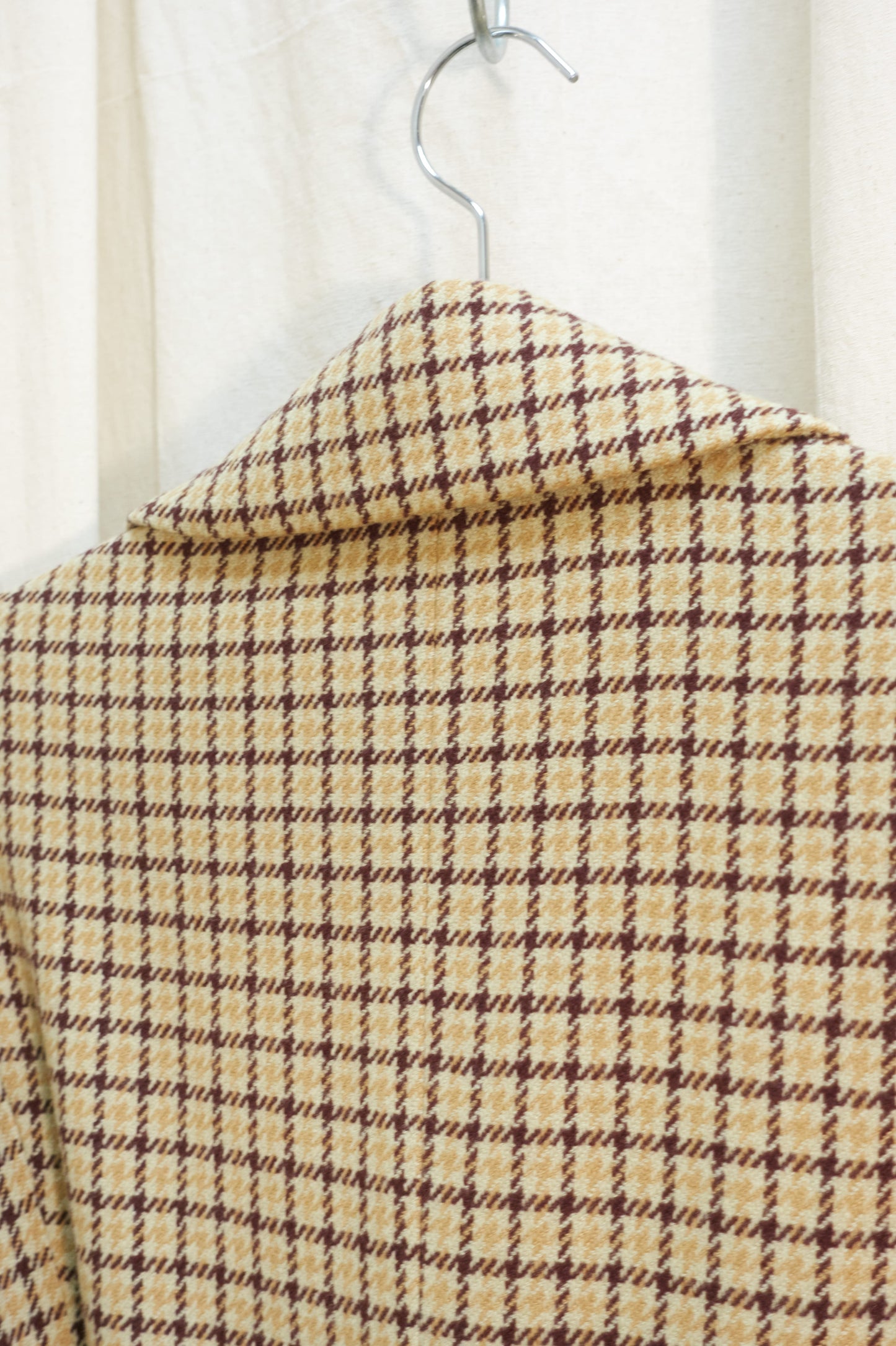 Zucca plaid wool belted coat