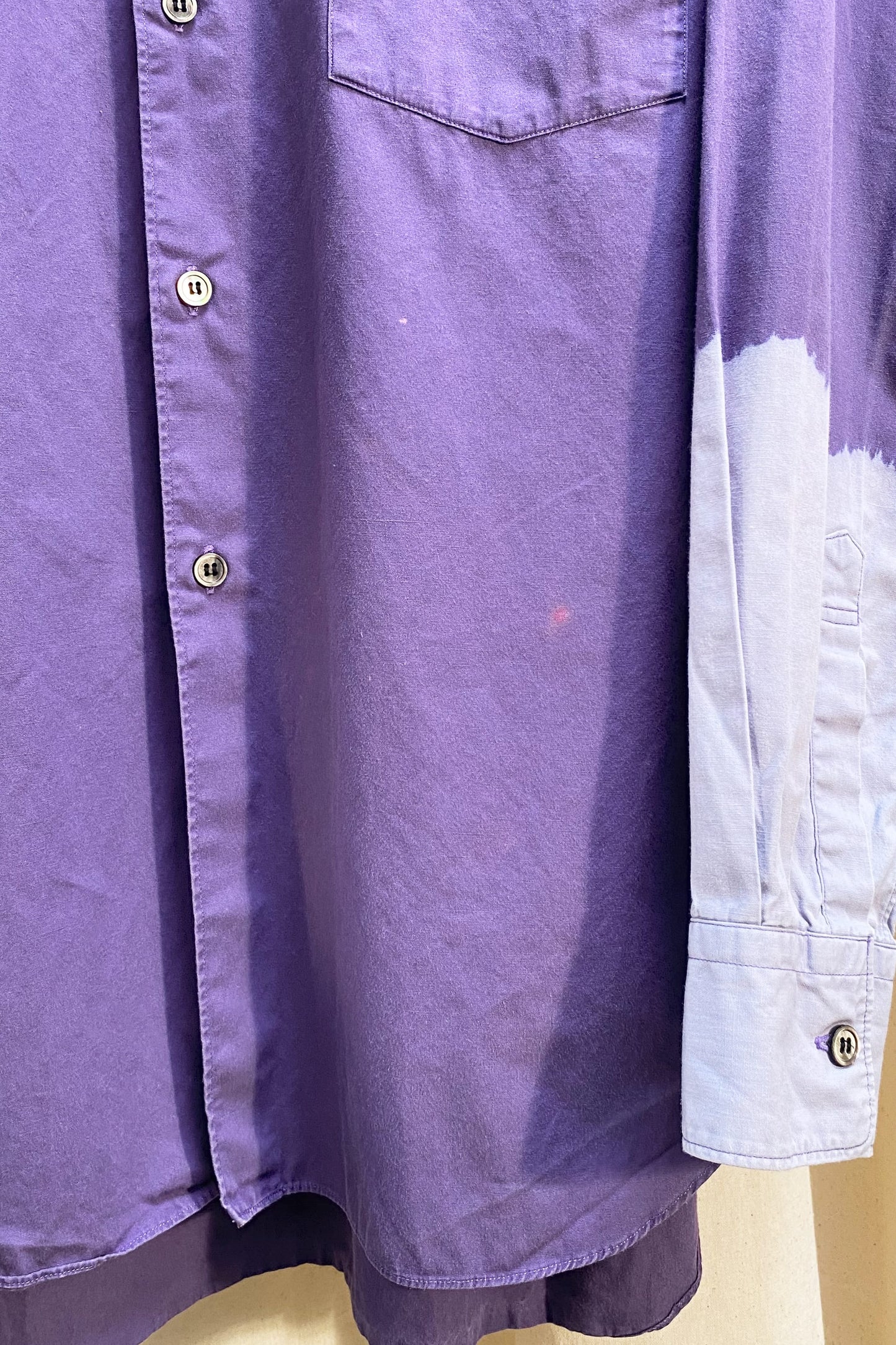 Comme des Garcons Homme Plus Evergreen dip bleach shirt