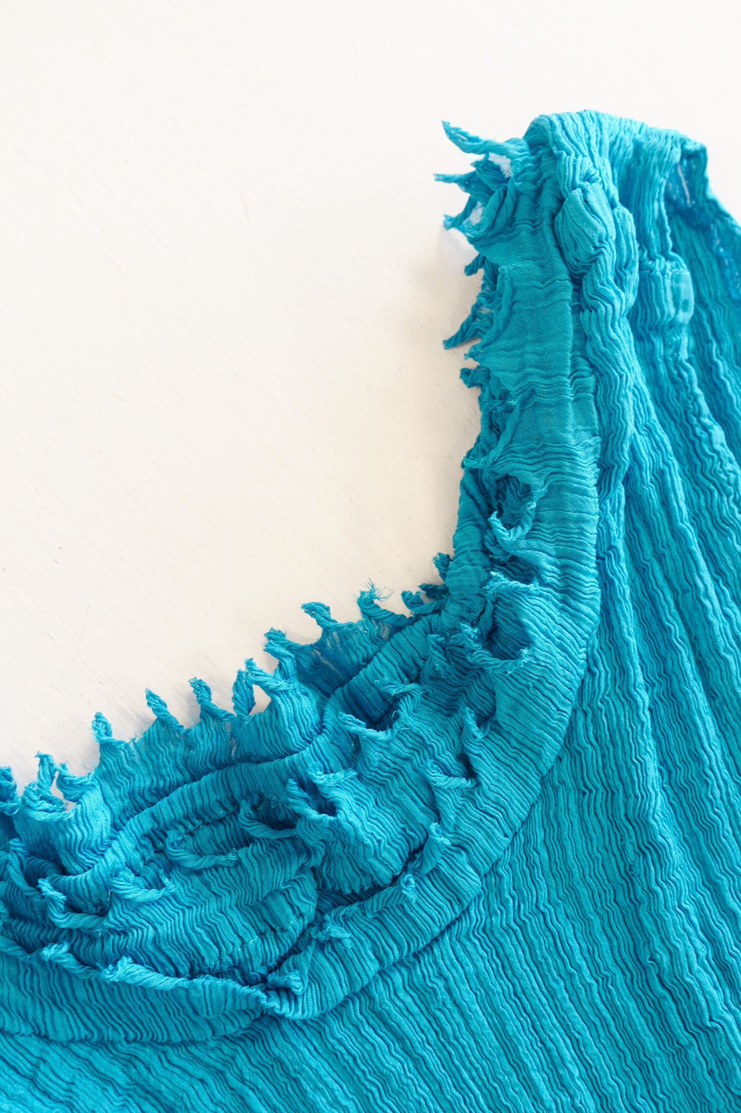 Issey Miyake Me crinkled blue dress