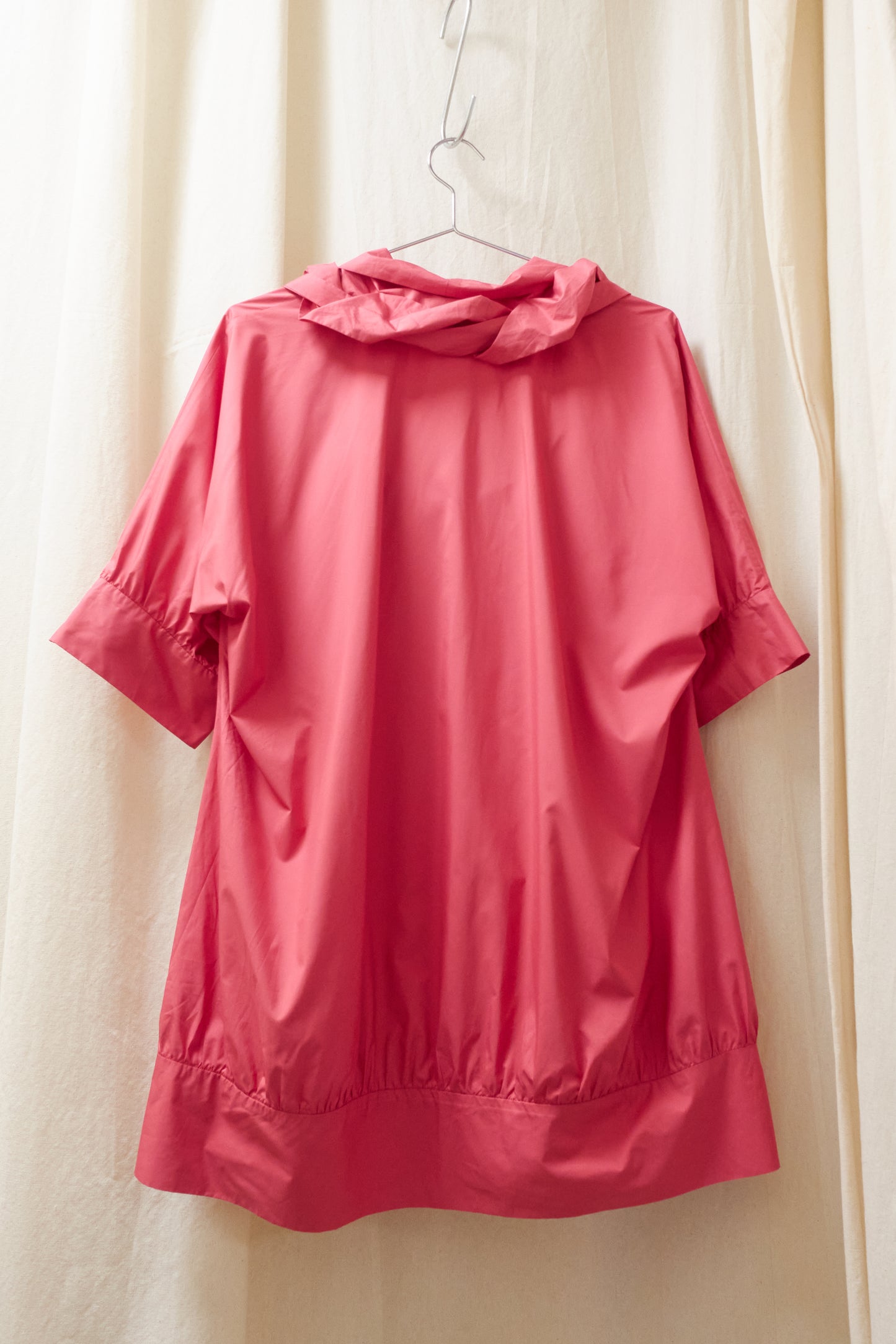 Issey Miyake ruffled neck pink shirt/dress