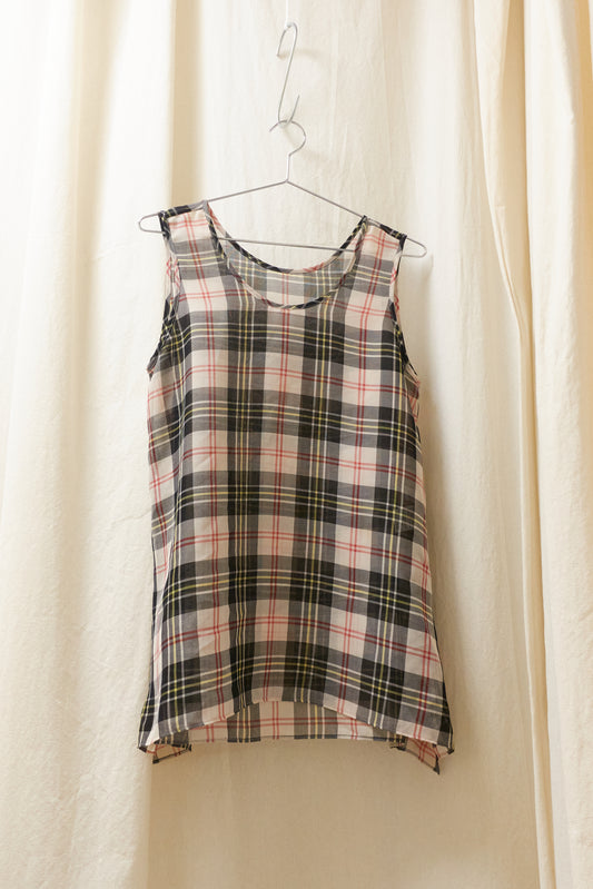 Yohji Yamamoto Y'scheck sleeveless top