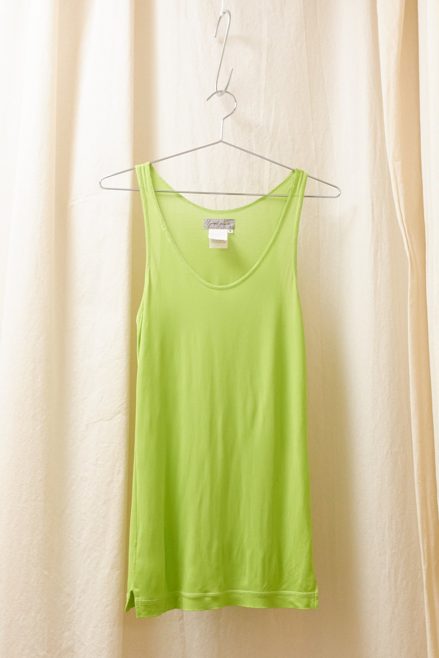 Yohji Yamamoto lime stretch singlet