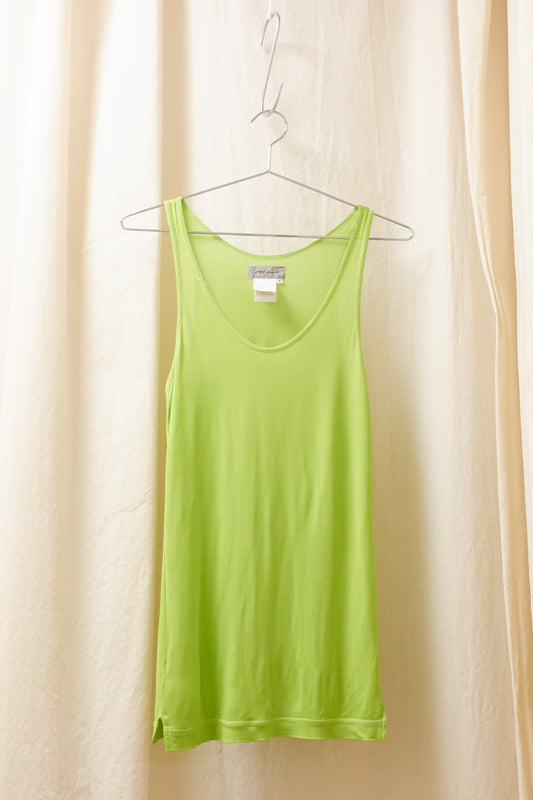 Yohji Yamamoto lime stretch singlet