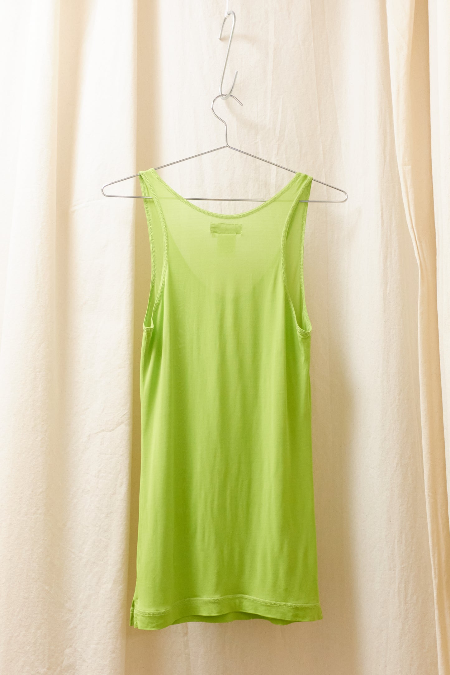 Yohji Yamamoto lime stretch singlet