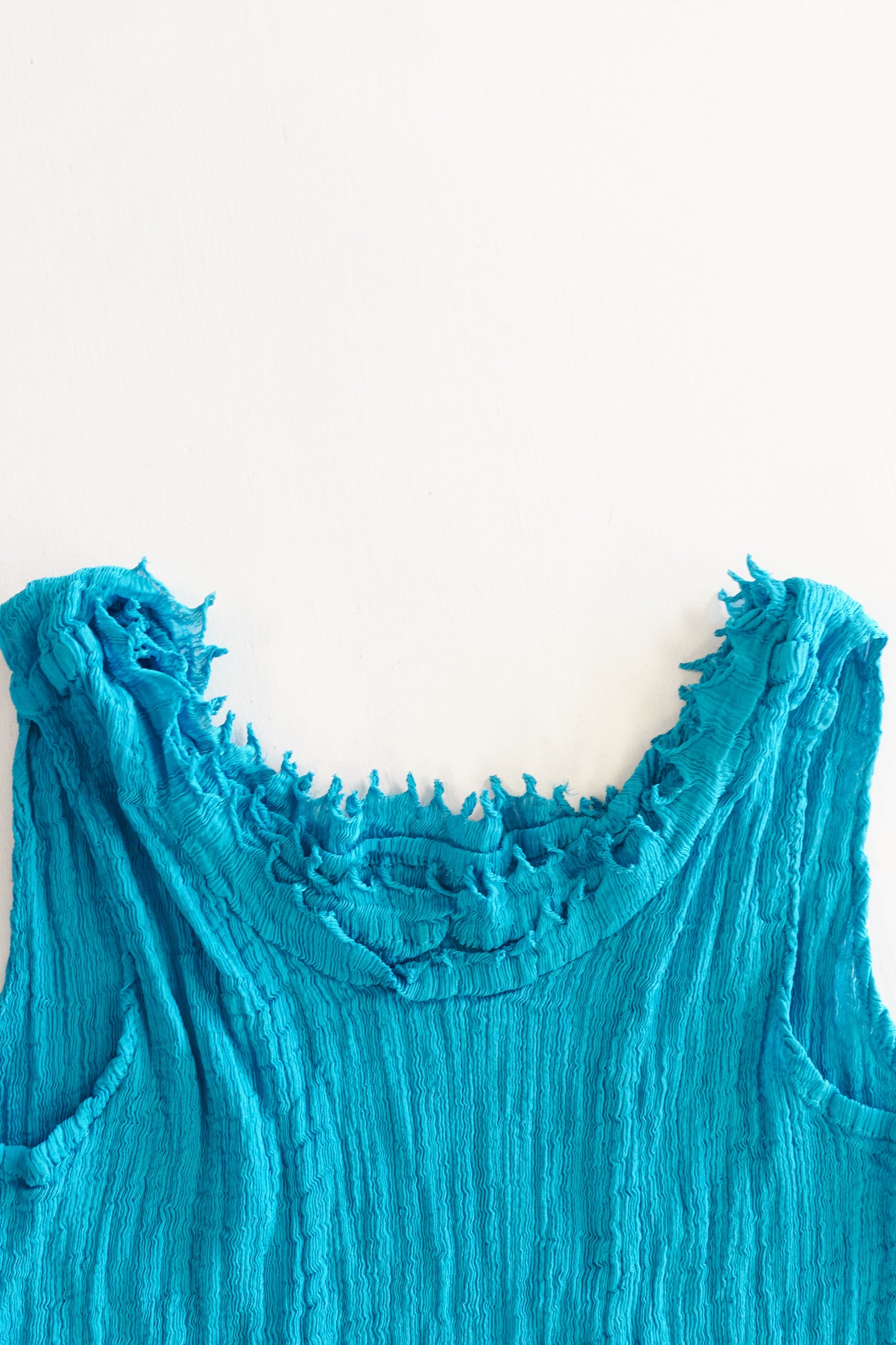 Issey Miyake Me crinkled blue dress