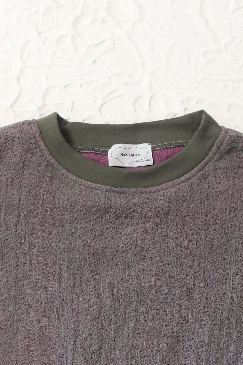 Halo Labels gauze sweatshirt - moss