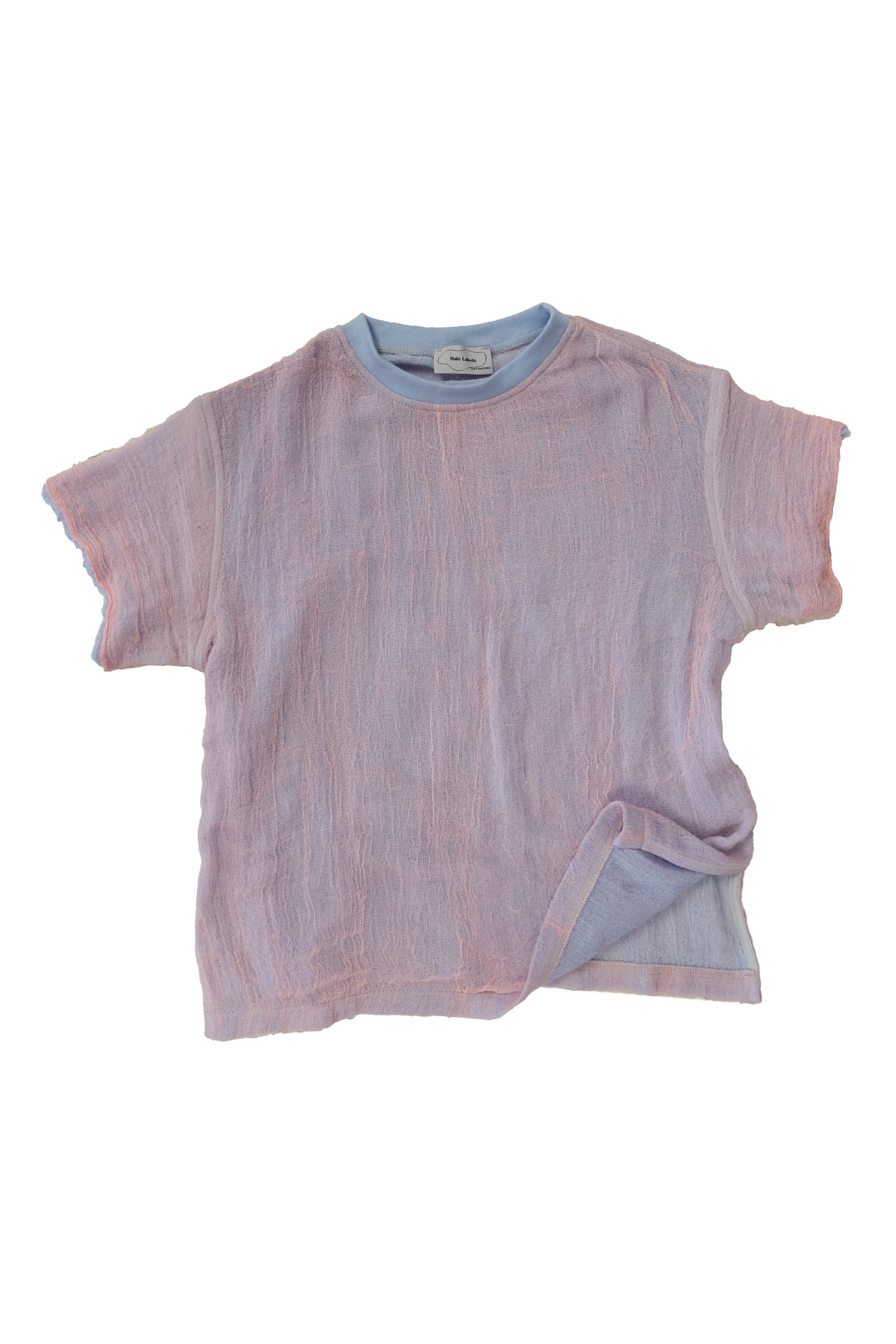 Halo Labels gauze t-shirt - ciel