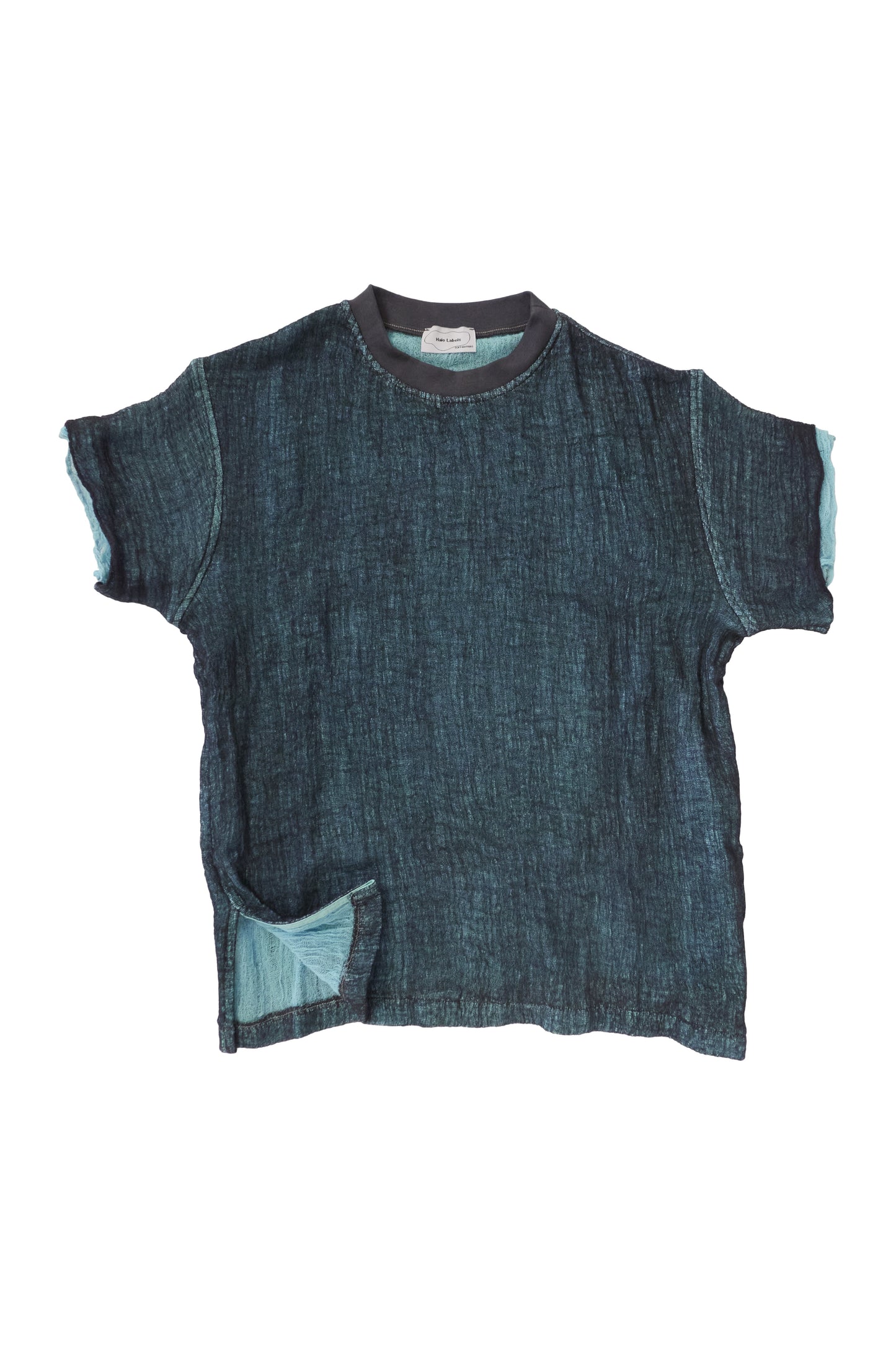 Halo Labels gauze t-shirt - emerald