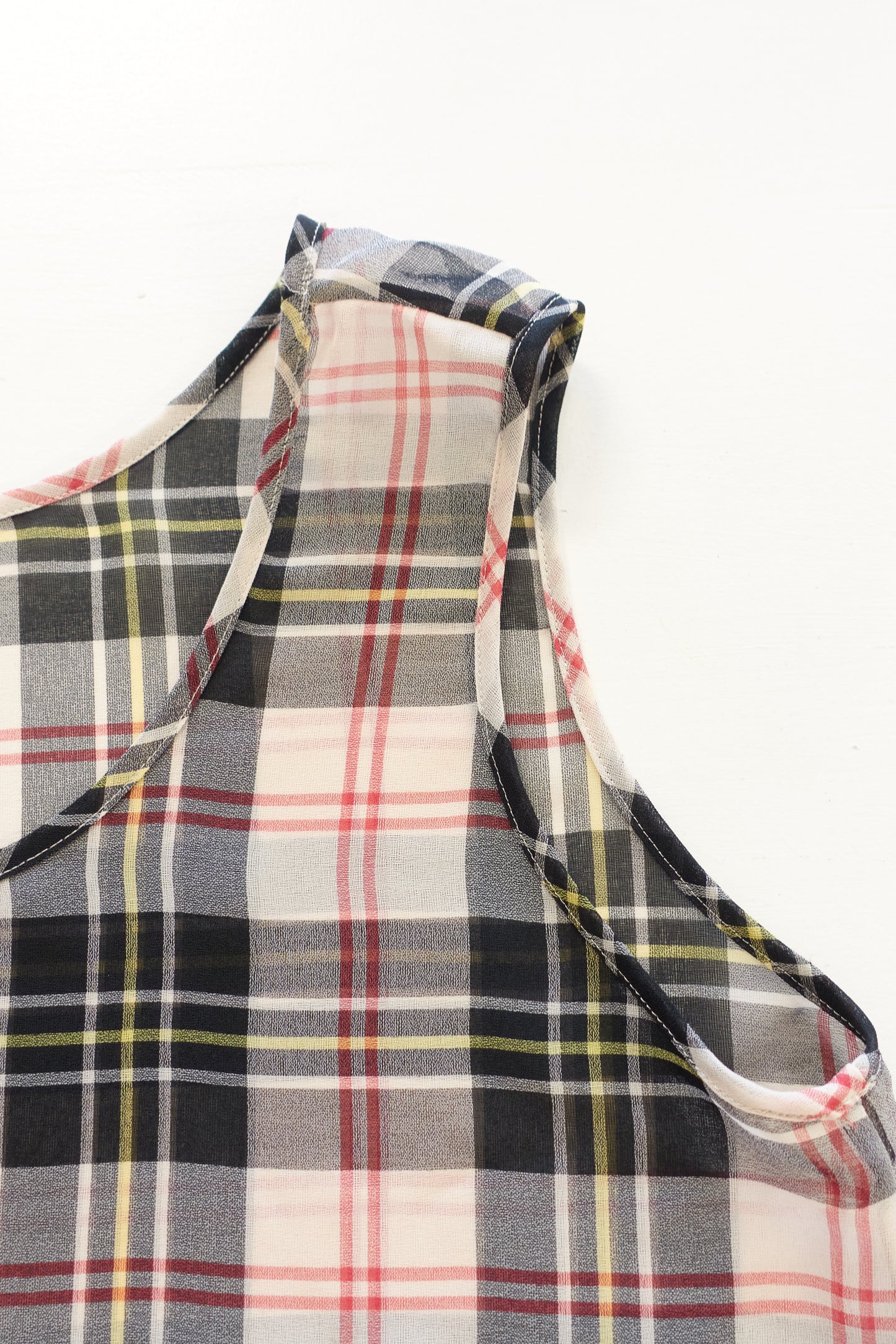 Yohji Yamamoto Y'scheck sleeveless top