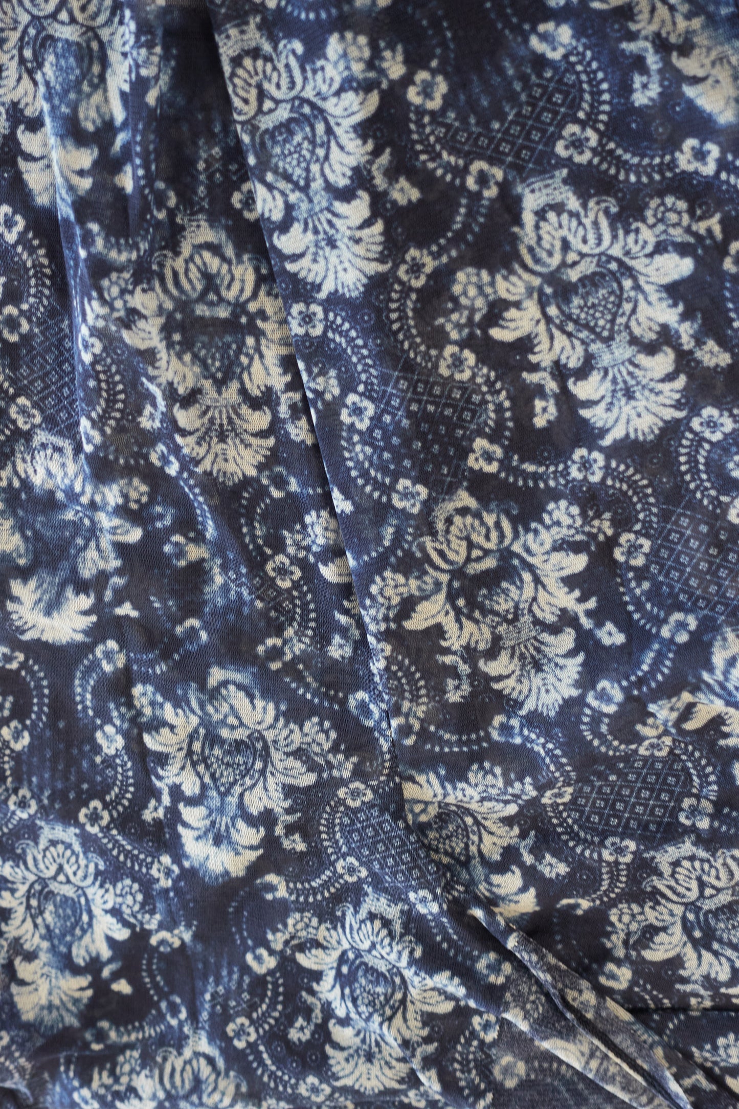 Issey Miyake 2003 twisted mesh print top