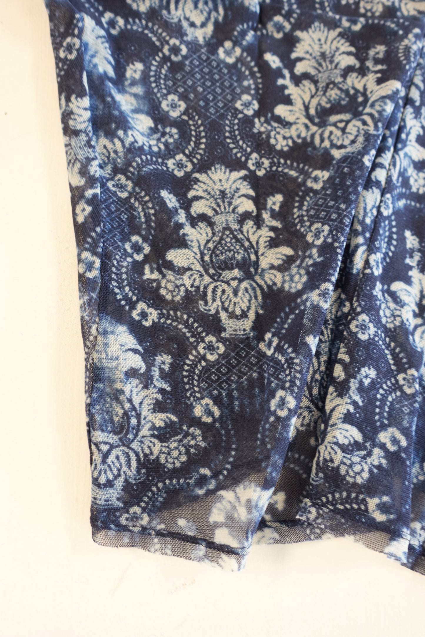 Issey Miyake 2003 twisted mesh print top