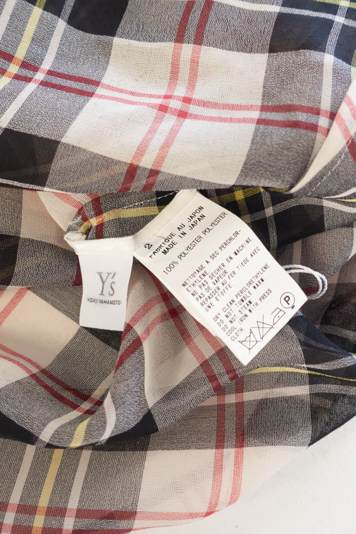 Yohji Yamamoto Y'scheck sleeveless top