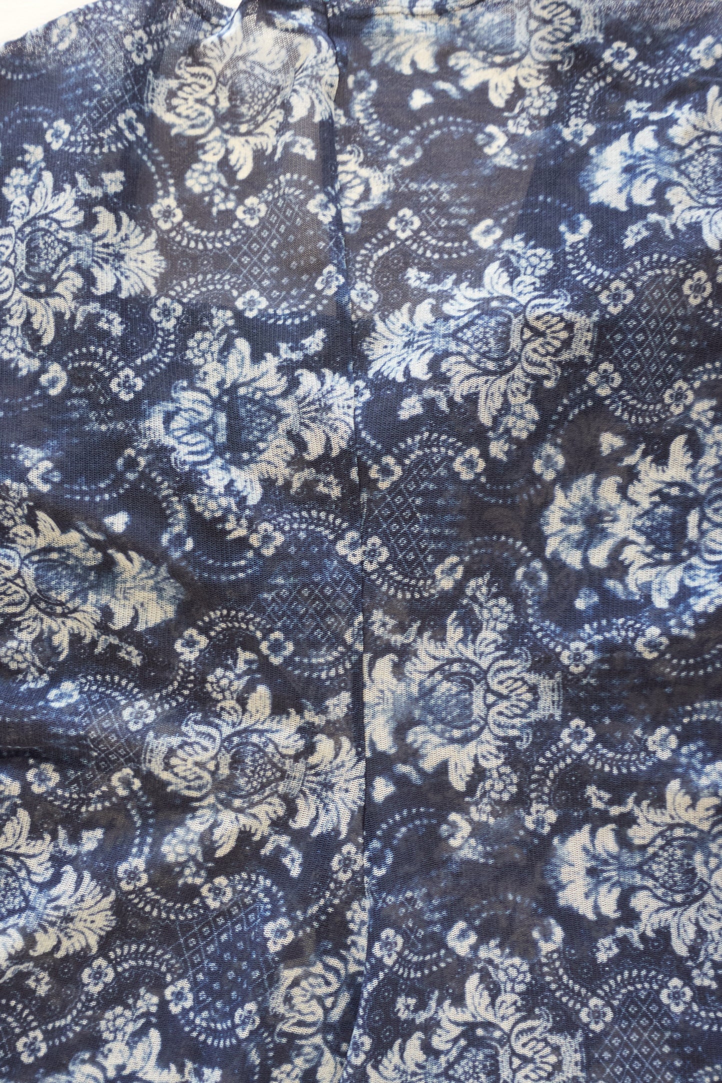 Issey Miyake 2003 twisted mesh print top