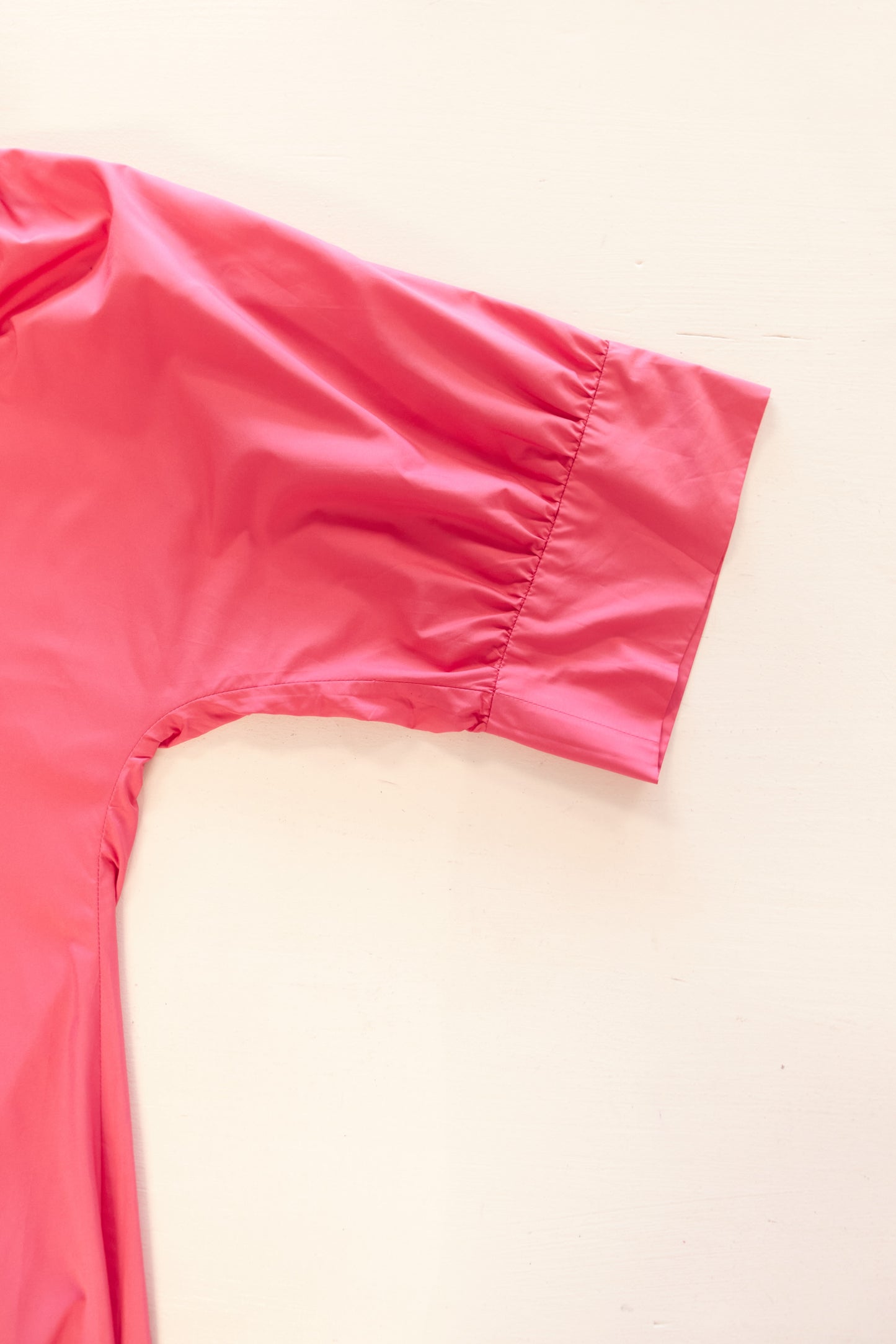 Issey Miyake ruffled neck pink shirt/dress