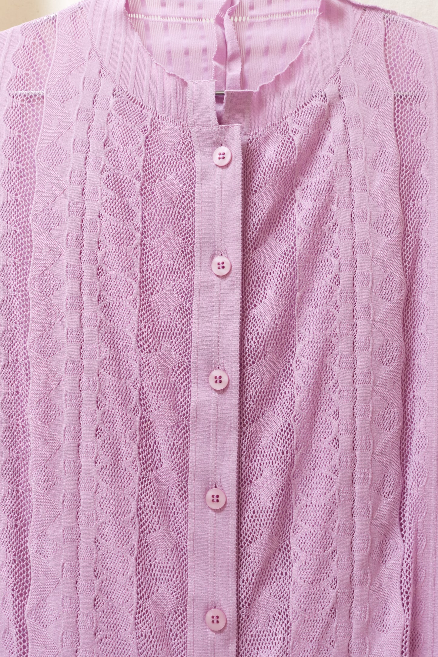 Issey Miyake Fete / A-POC lace front cardigan